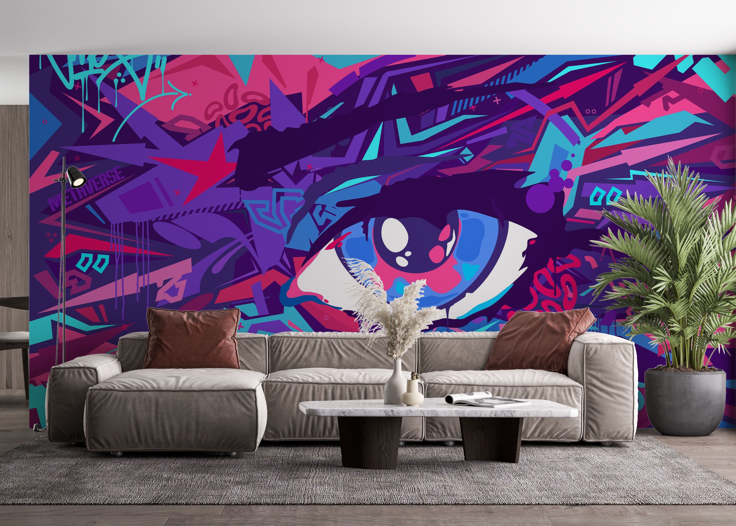 Blue Eyes Graffiti mockup 4