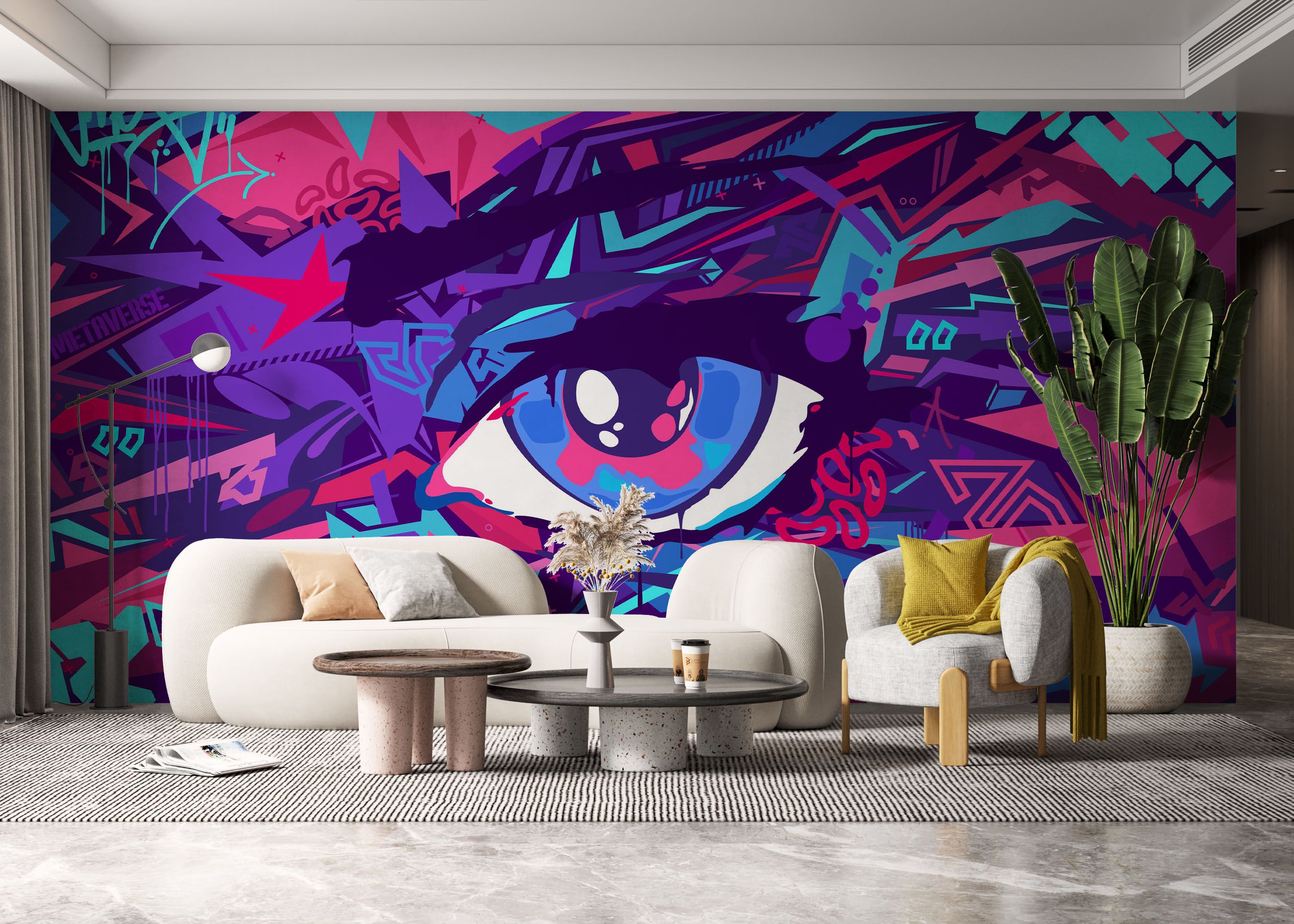 Blue Eyes Graffiti mockup 6