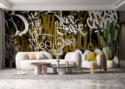 Brown White Graffiti mockup 6