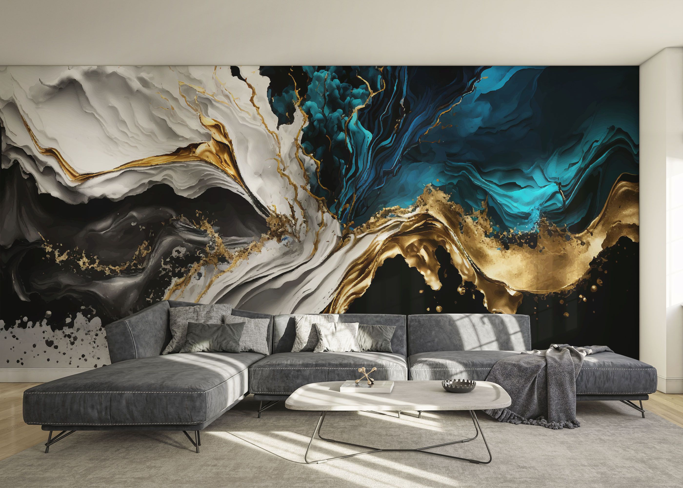 Blue Splash Marble mockup 0