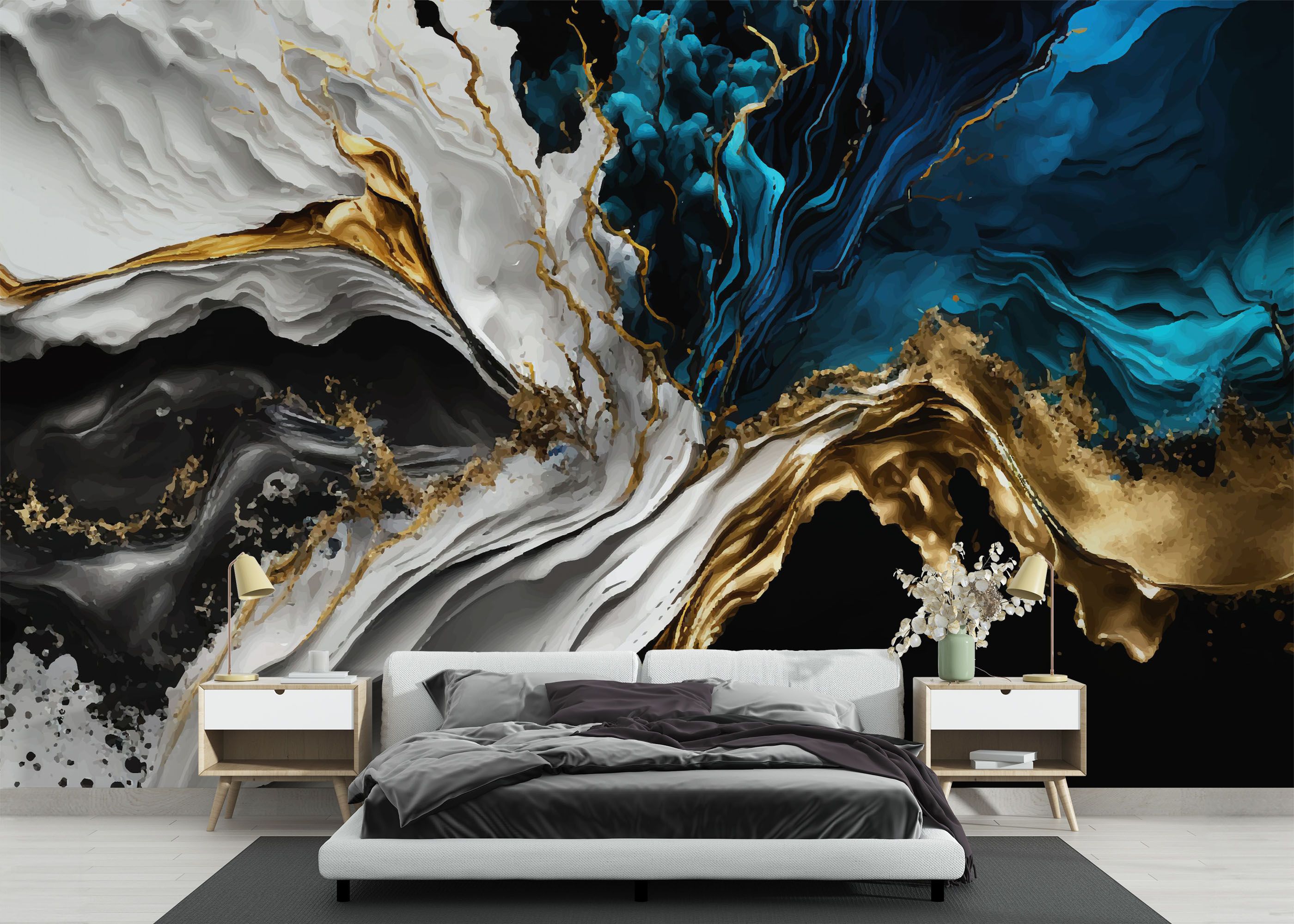 Blue Splash Marble mockup 3