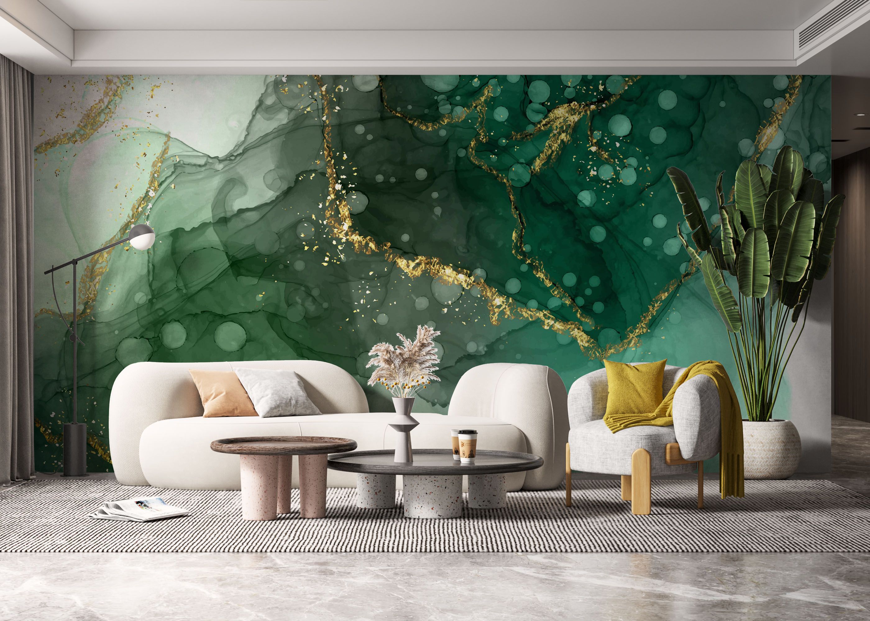 Green Circle Marble mockup 6