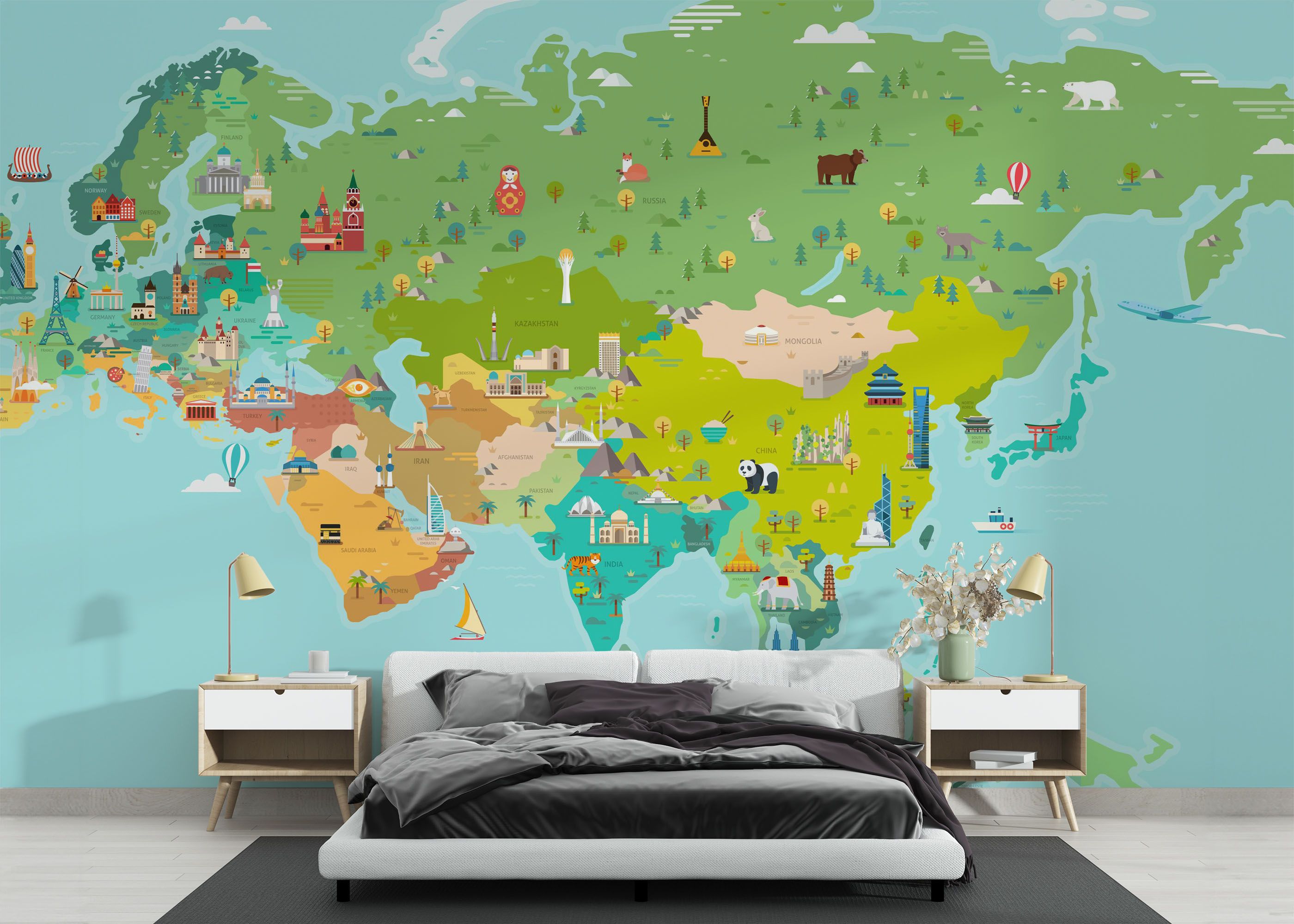 Big Colorful Map mockup 3