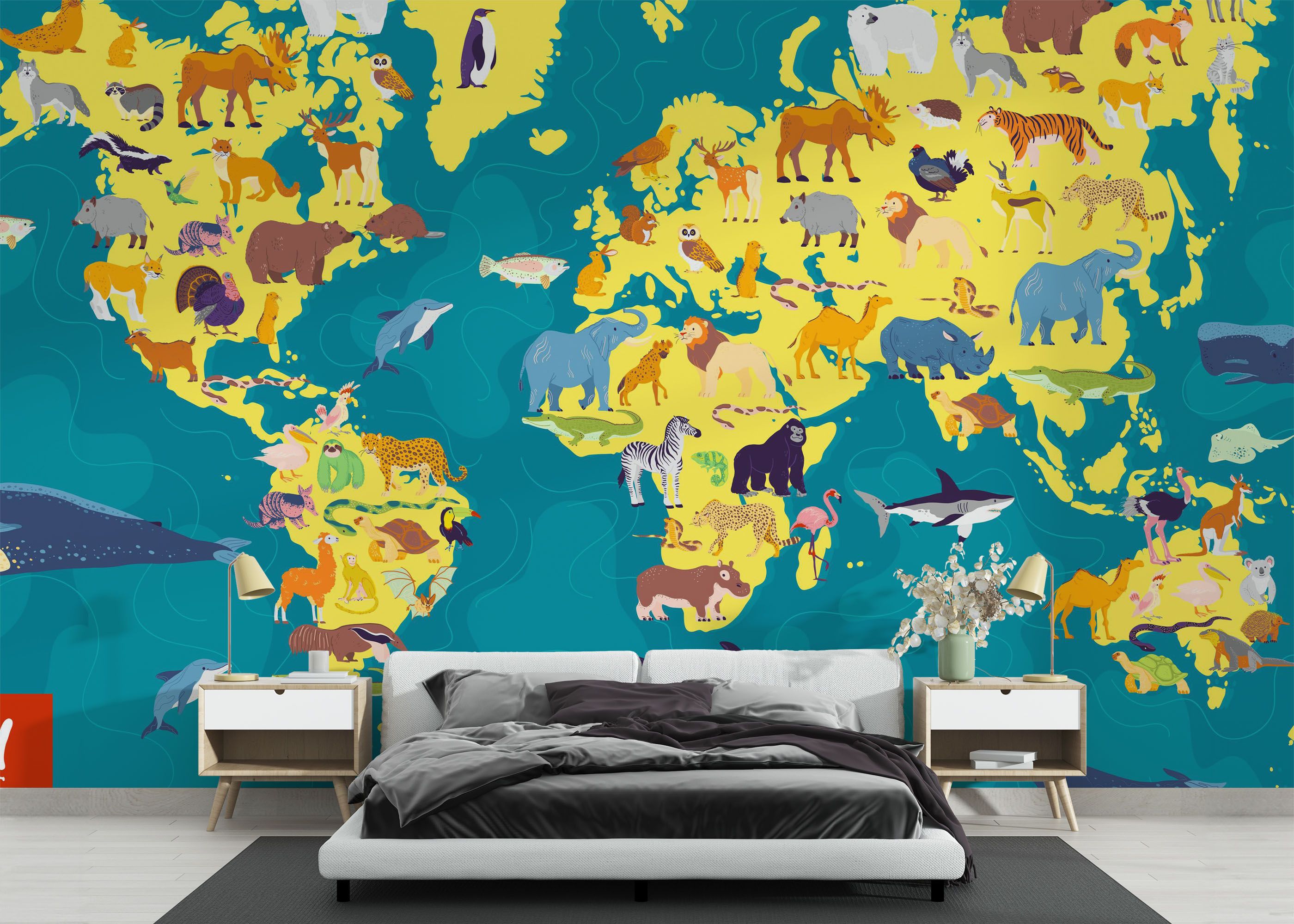 Yellow Animal Map mockup 3