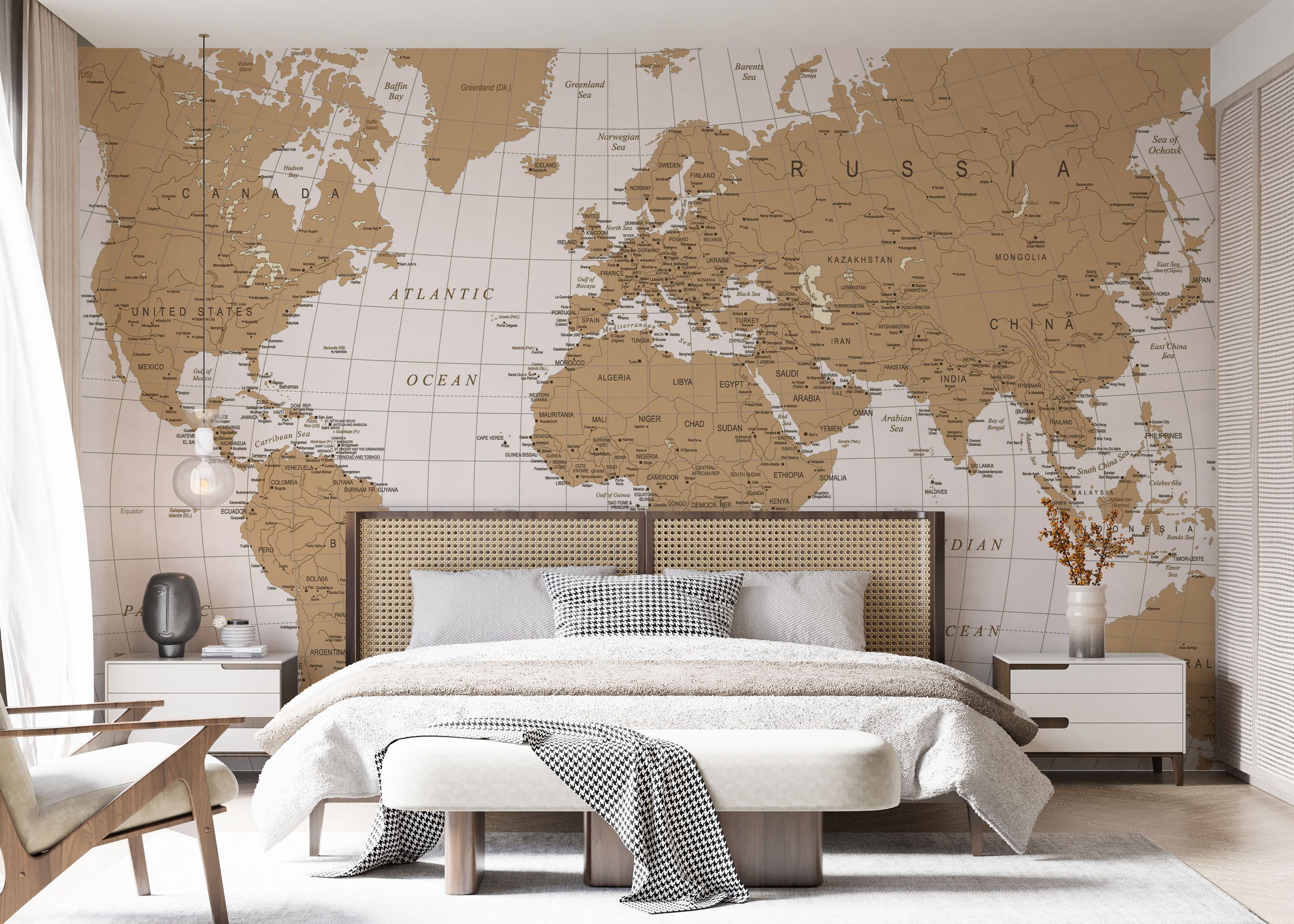 Cream White Map mockup 7