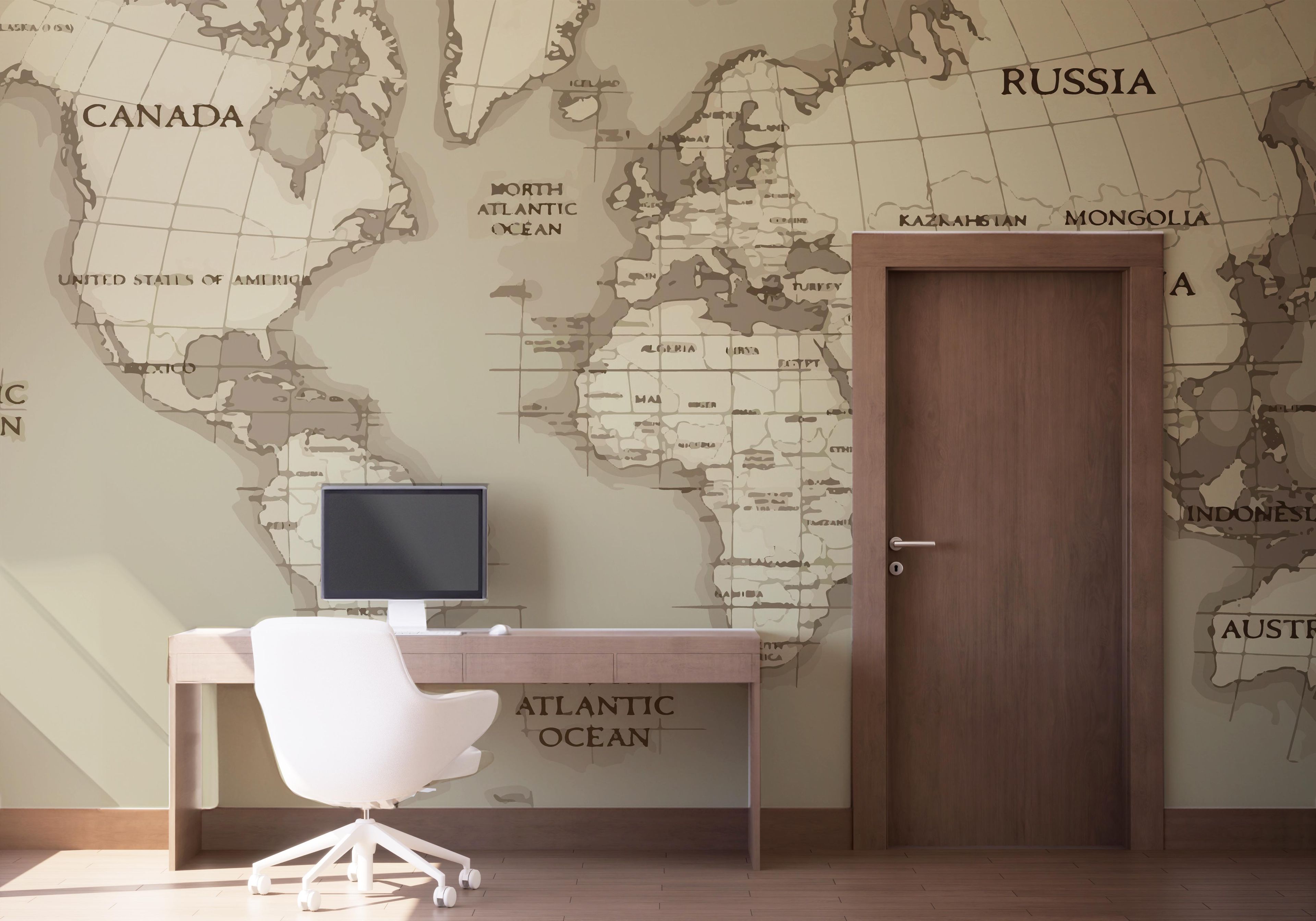 Grey Old Map mockup 1