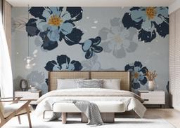 Dark Light Blue Flower mockup 7