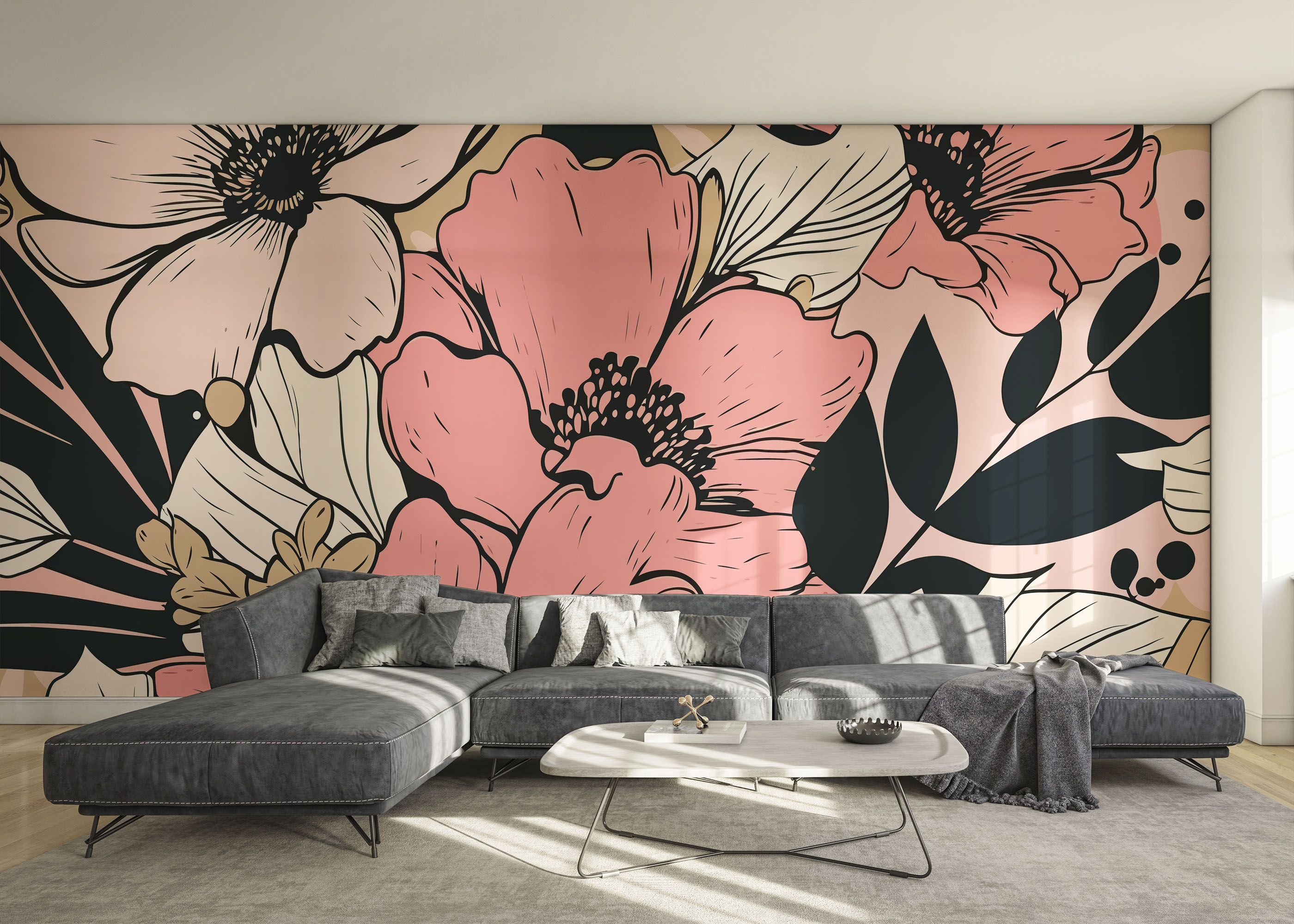 Close Pink Flower mockup 0