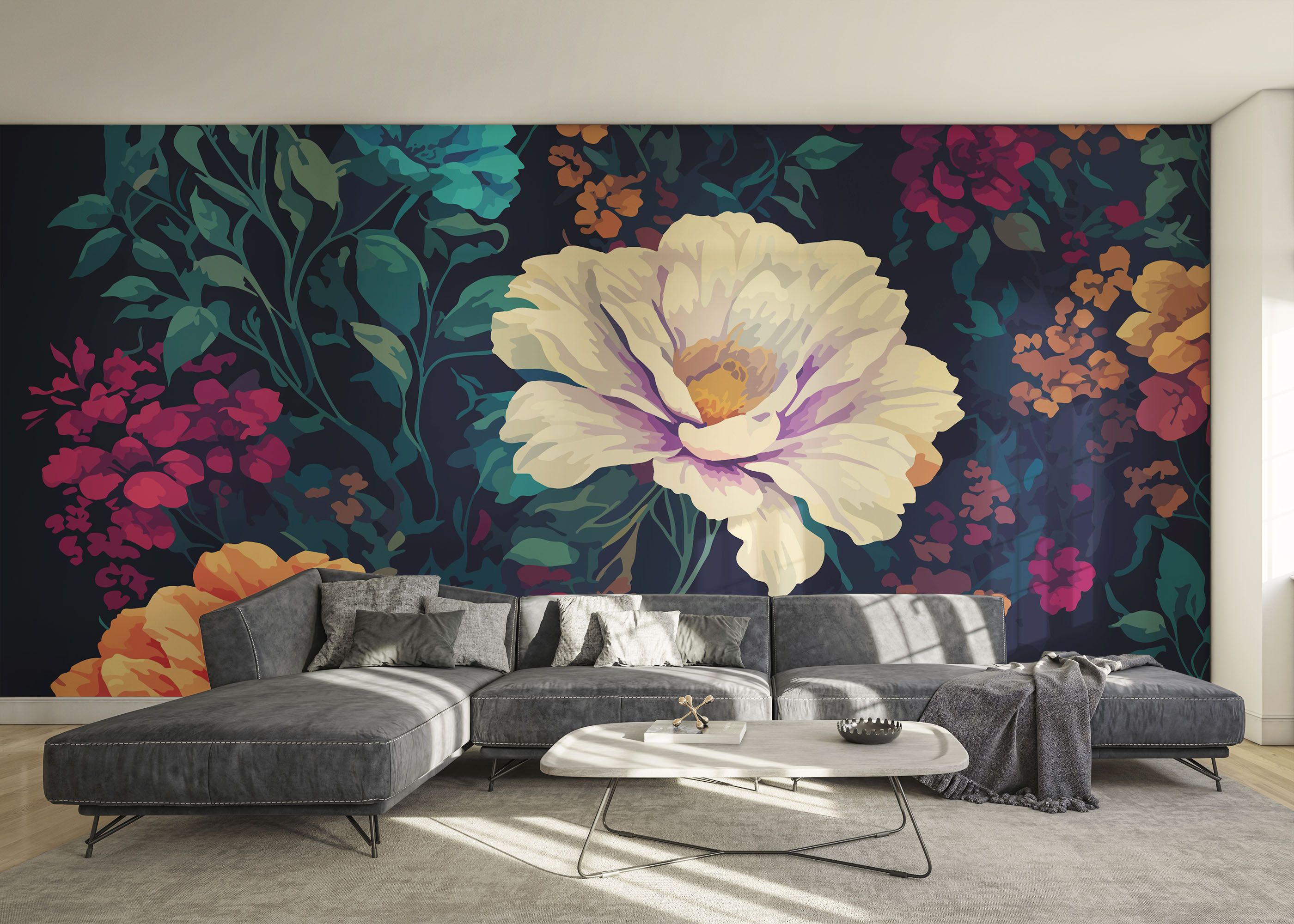 Colorful Flowers Art mockup 0