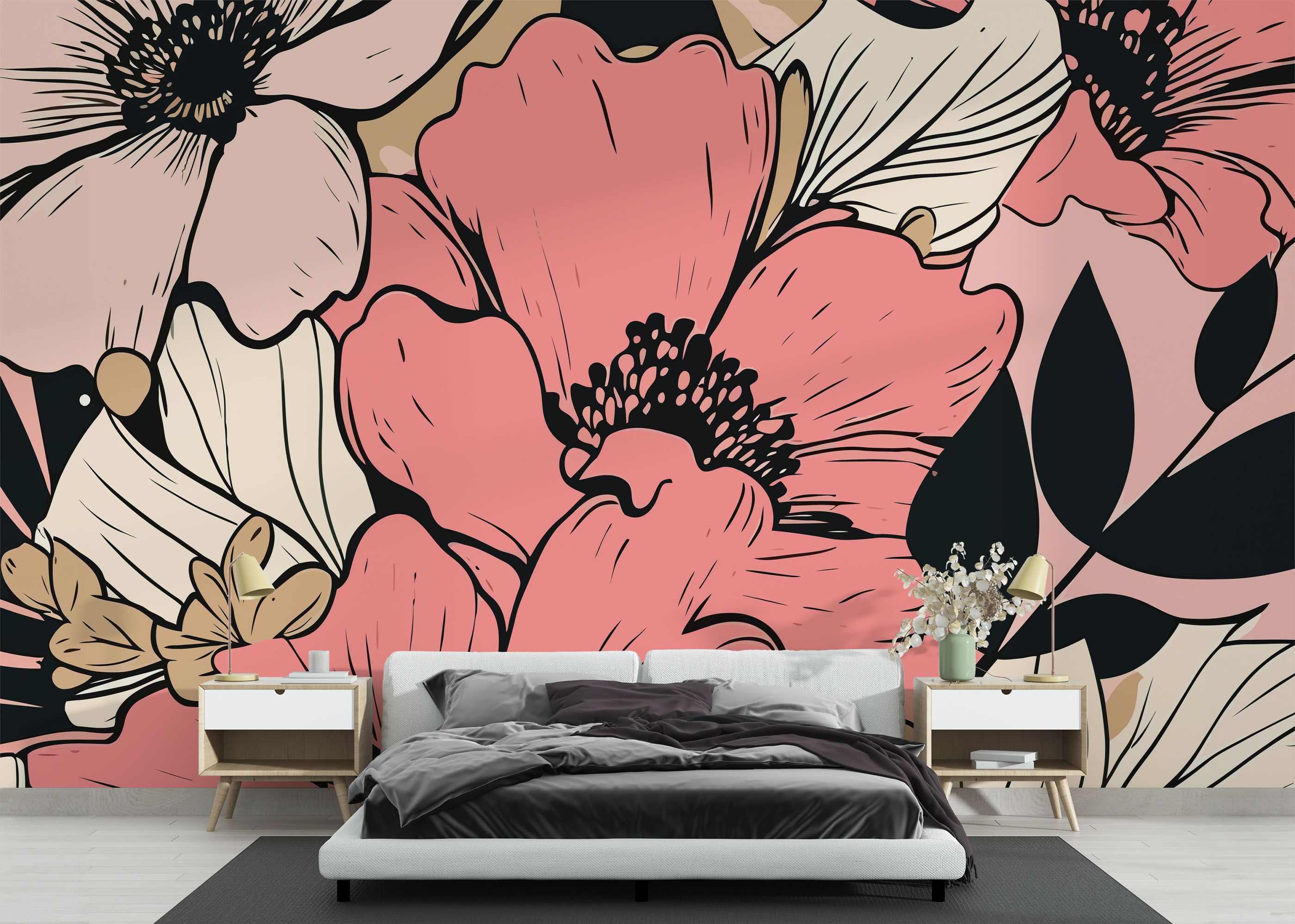 Close Pink Flower mockup 3