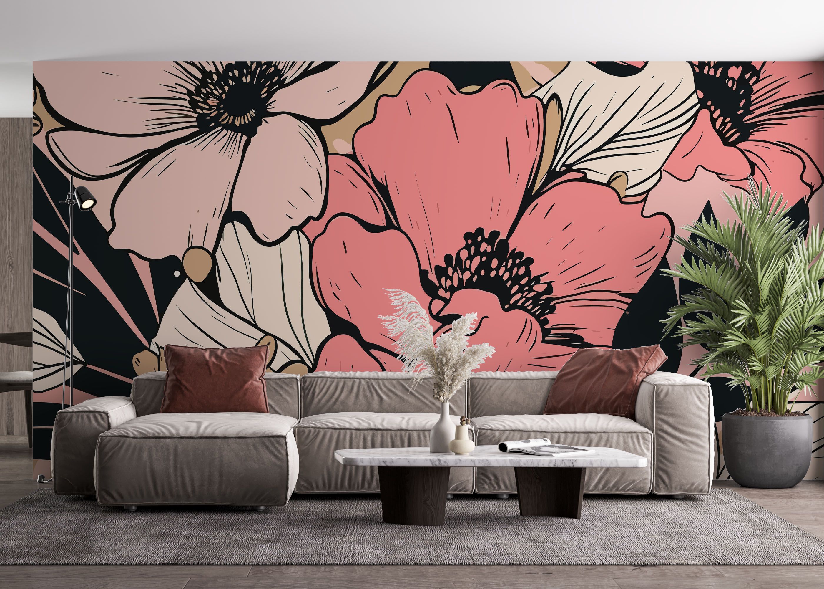 Close Pink Flower mockup 4