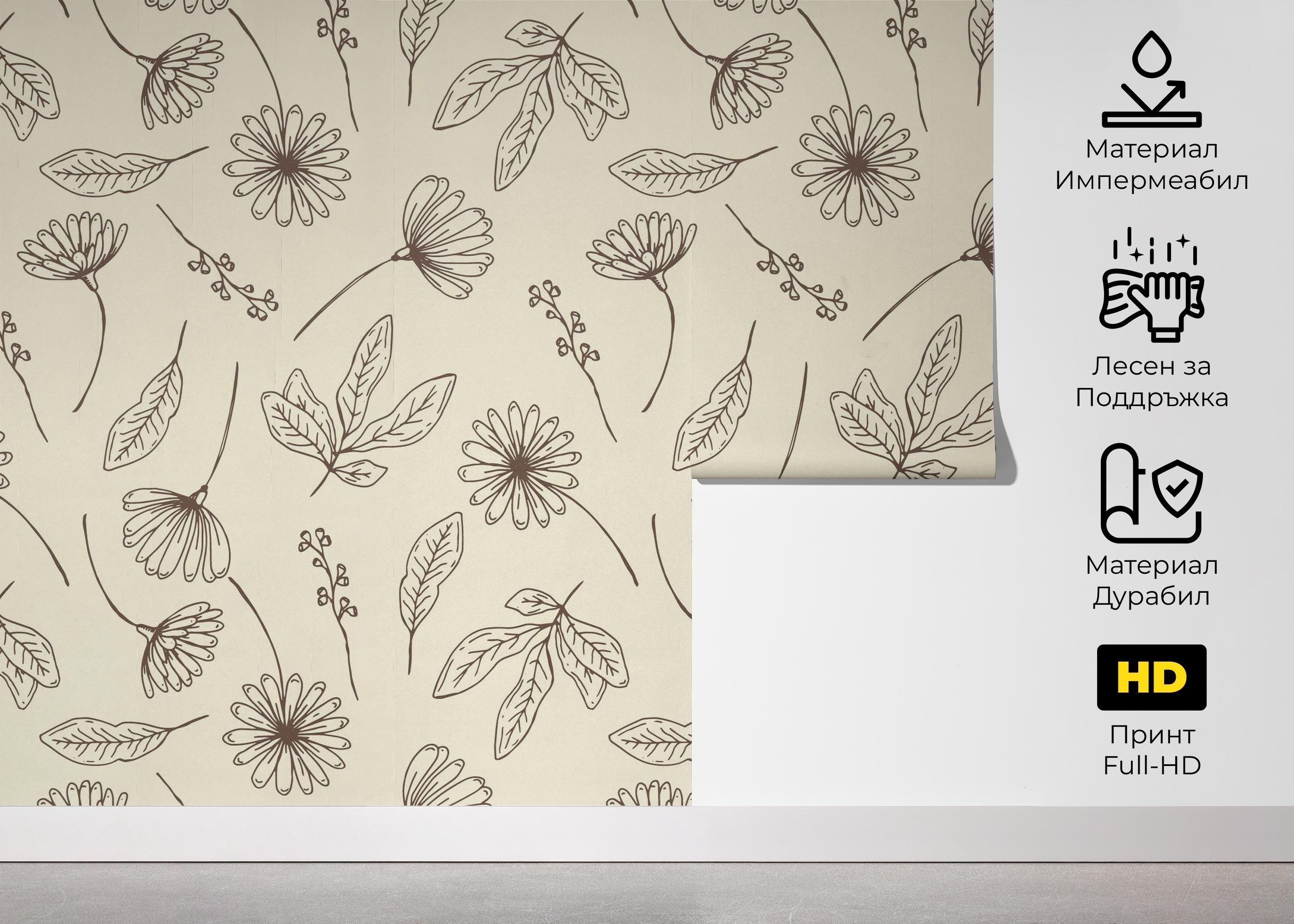 Brown Line Flower mockup 5