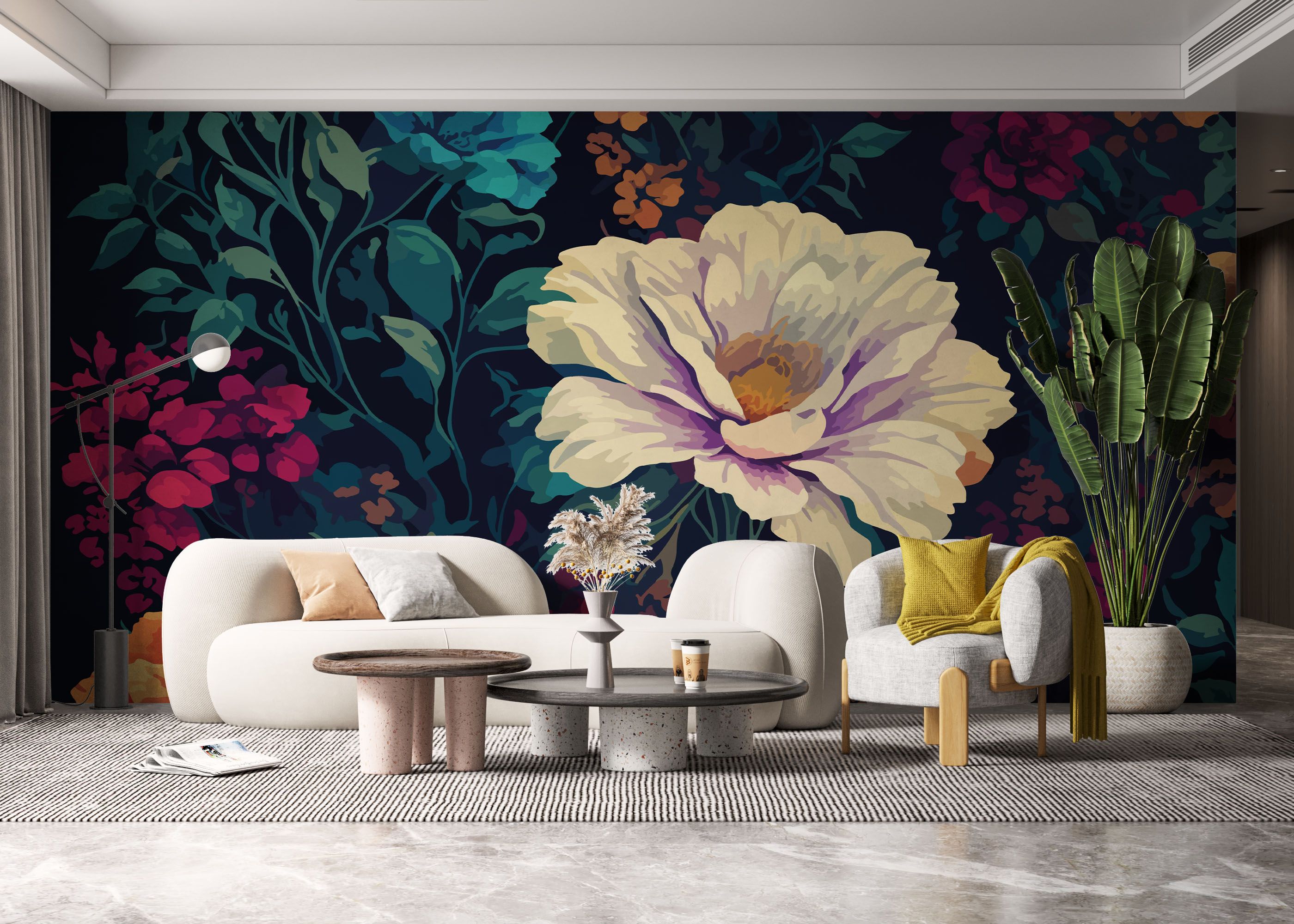 Colorful Flowers Art mockup 6