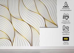 Abstract Gold Leaves mockup 5