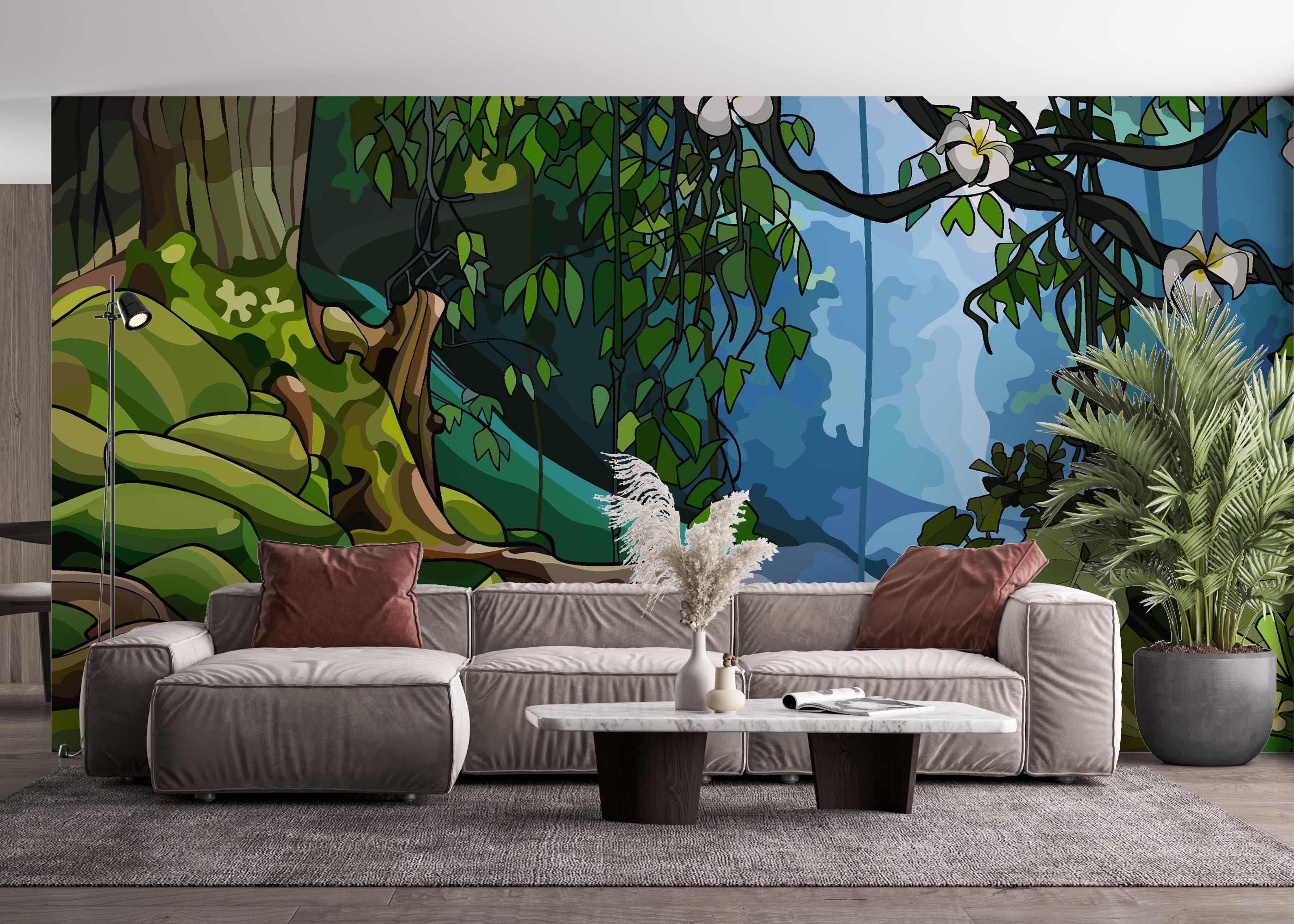 Cartoon Jungle Art mockup 4