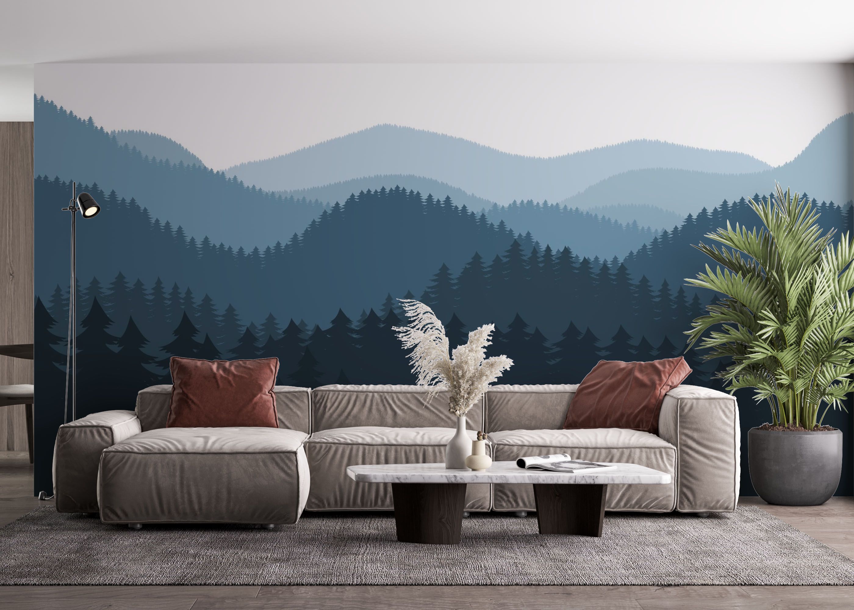 Blue Forest Cartoon mockup 4