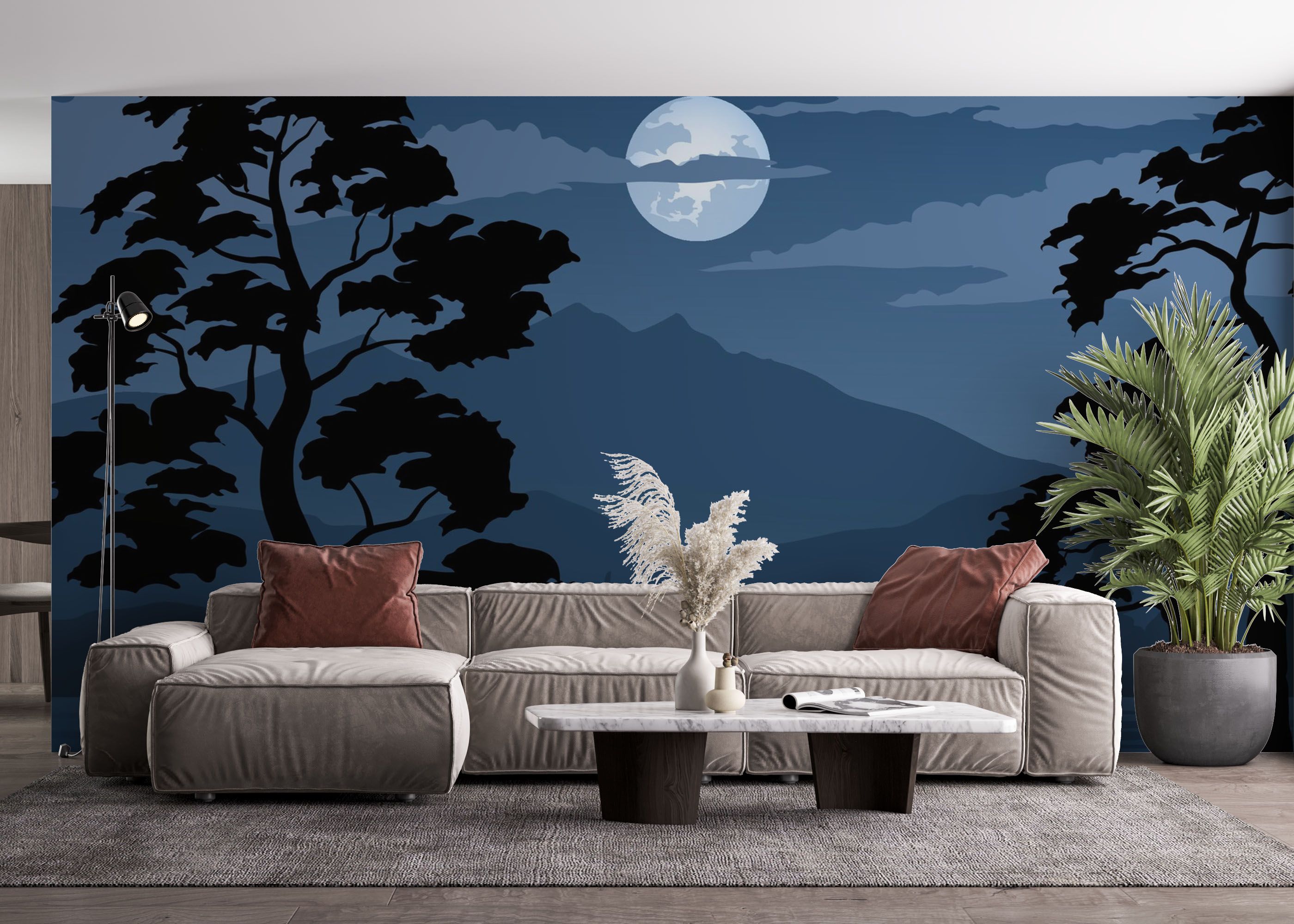 Blue Moonlight Night mockup 4