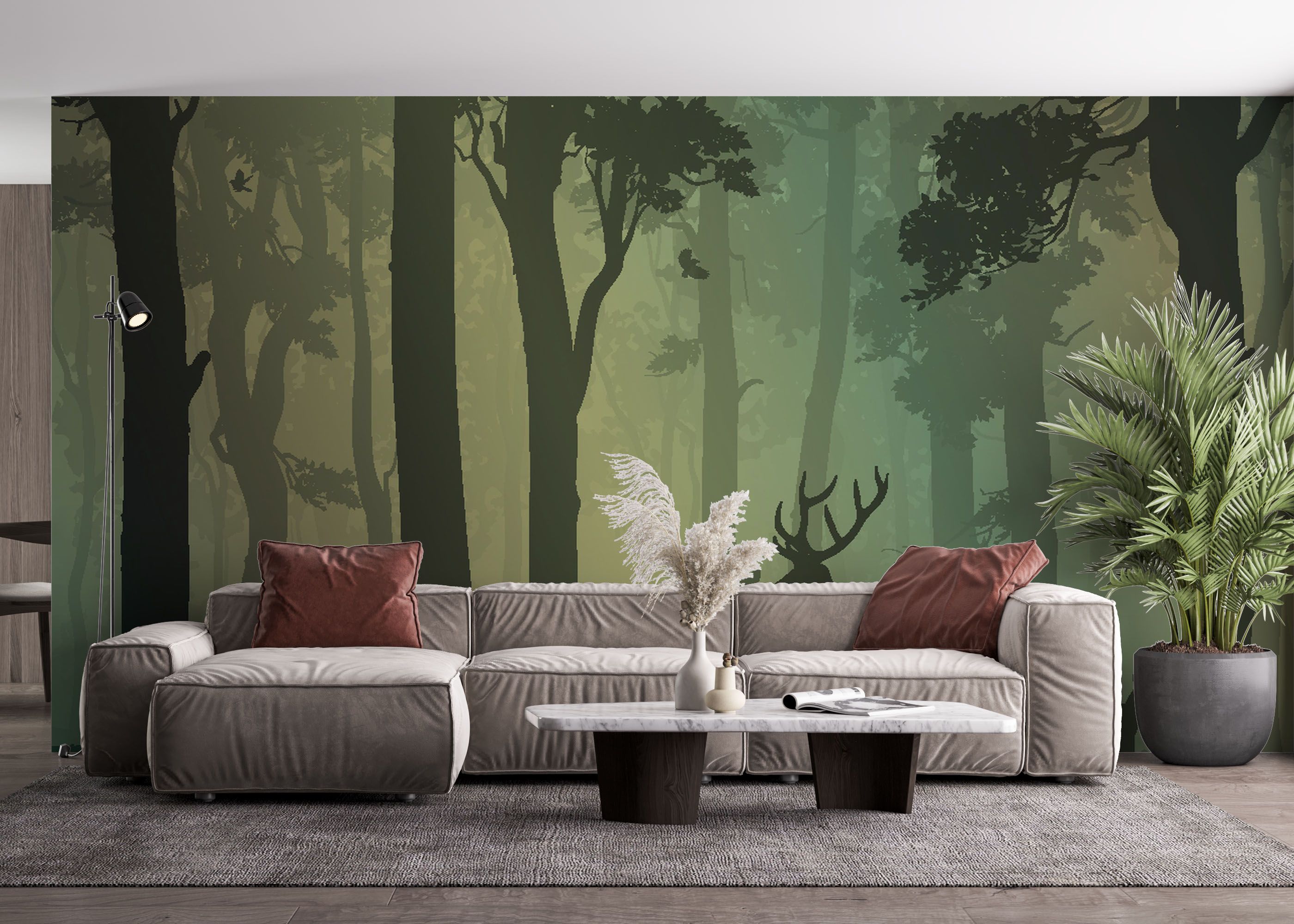 Green Forest Deer mockup 4