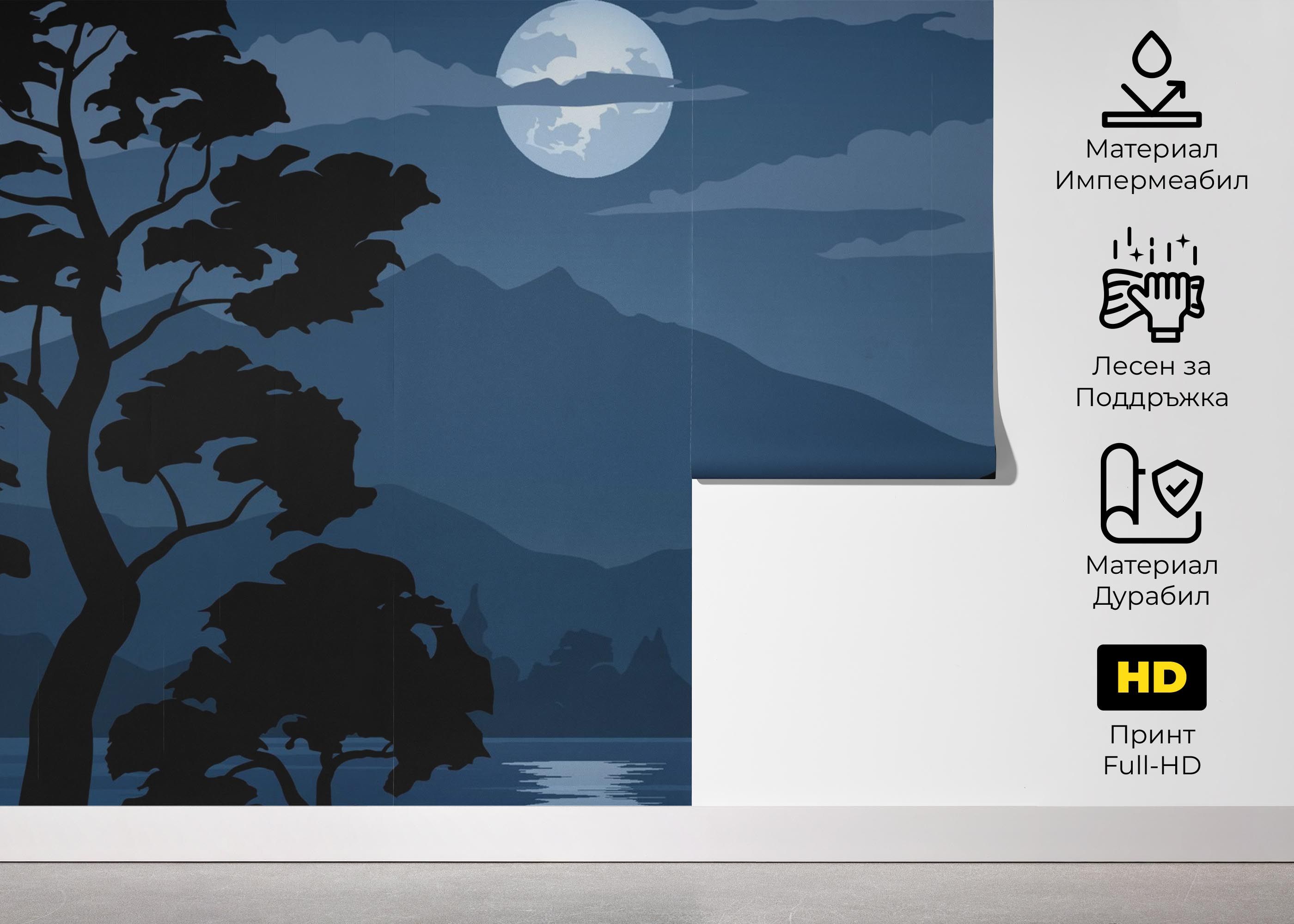 Blue Moonlight Night mockup 5