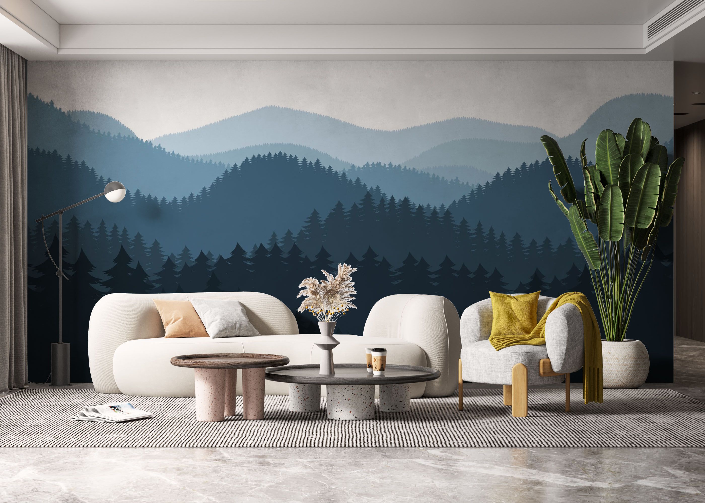 Blue Forest Cartoon mockup 6