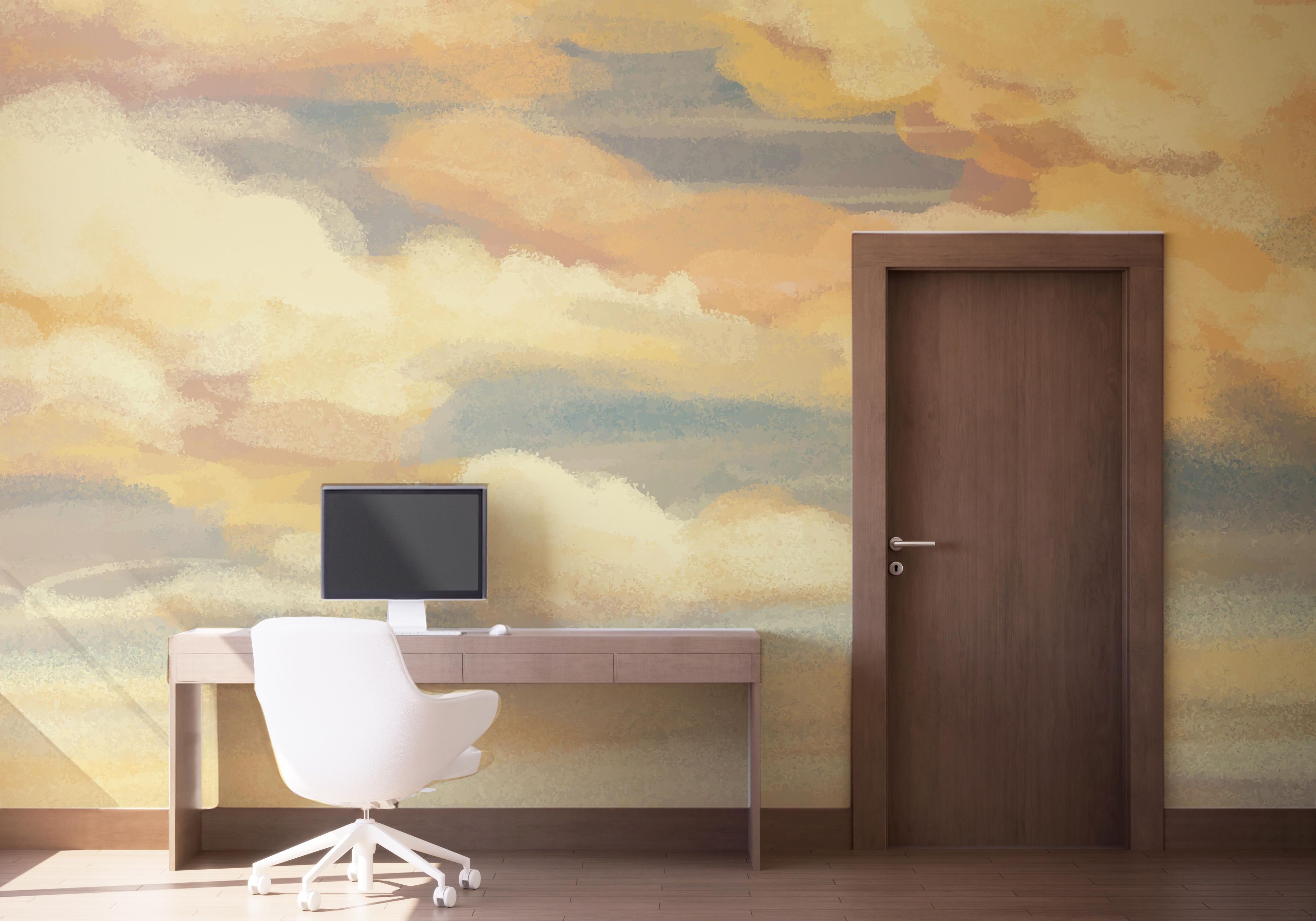 Yellow Cream Clouds mockup 1