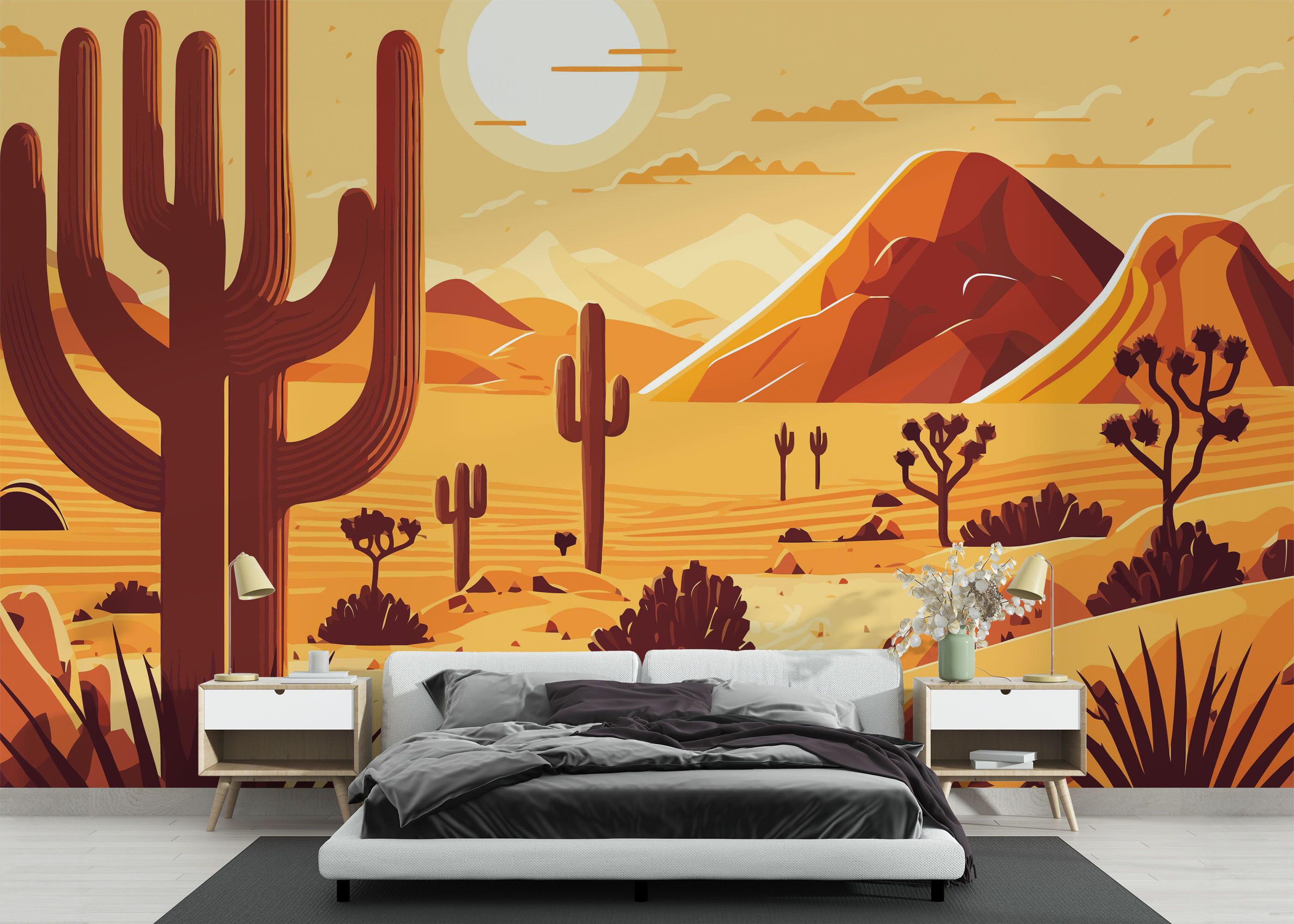 Cream Desert Cartoon mockup 3