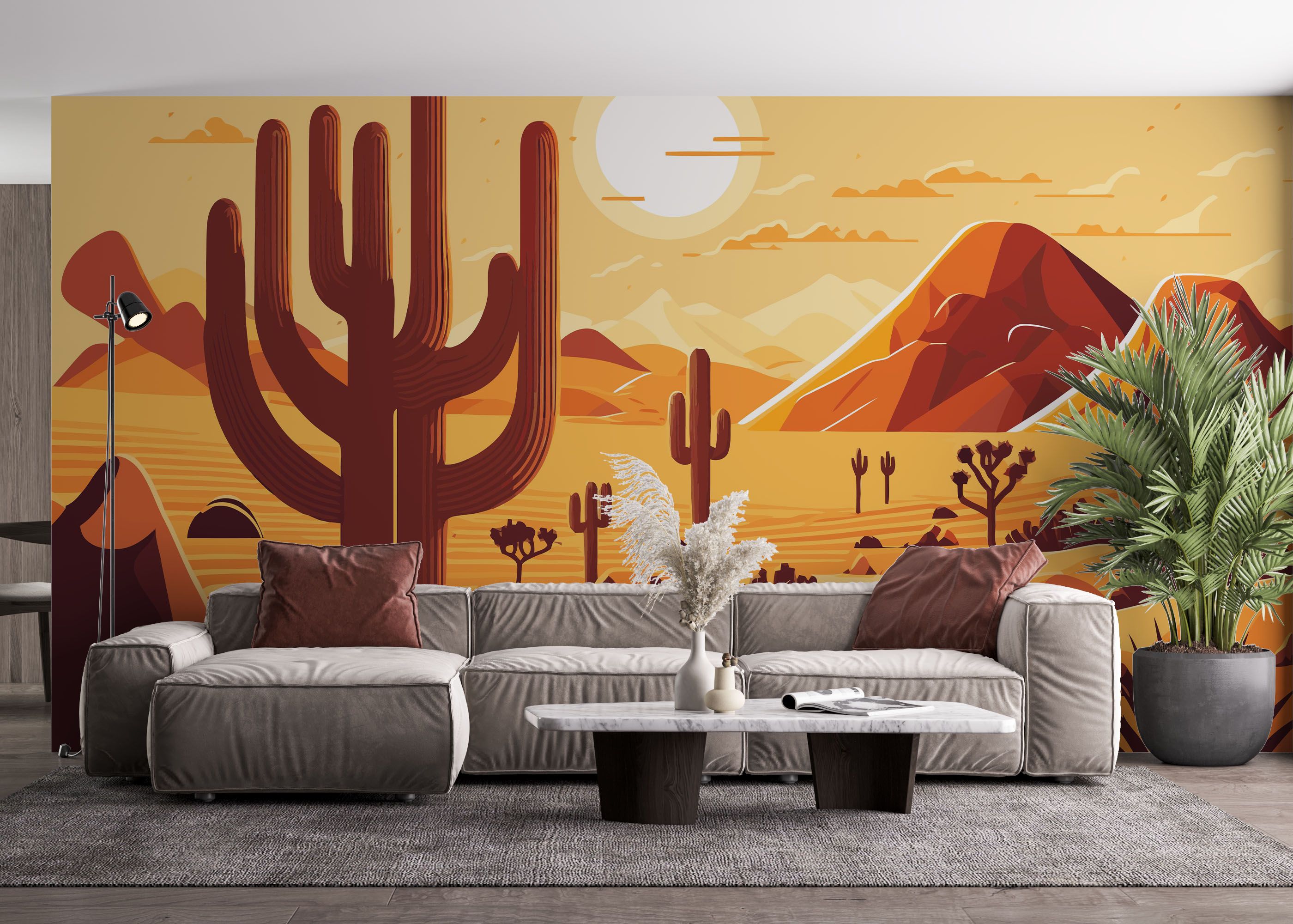 Cream Desert Cartoon mockup 4