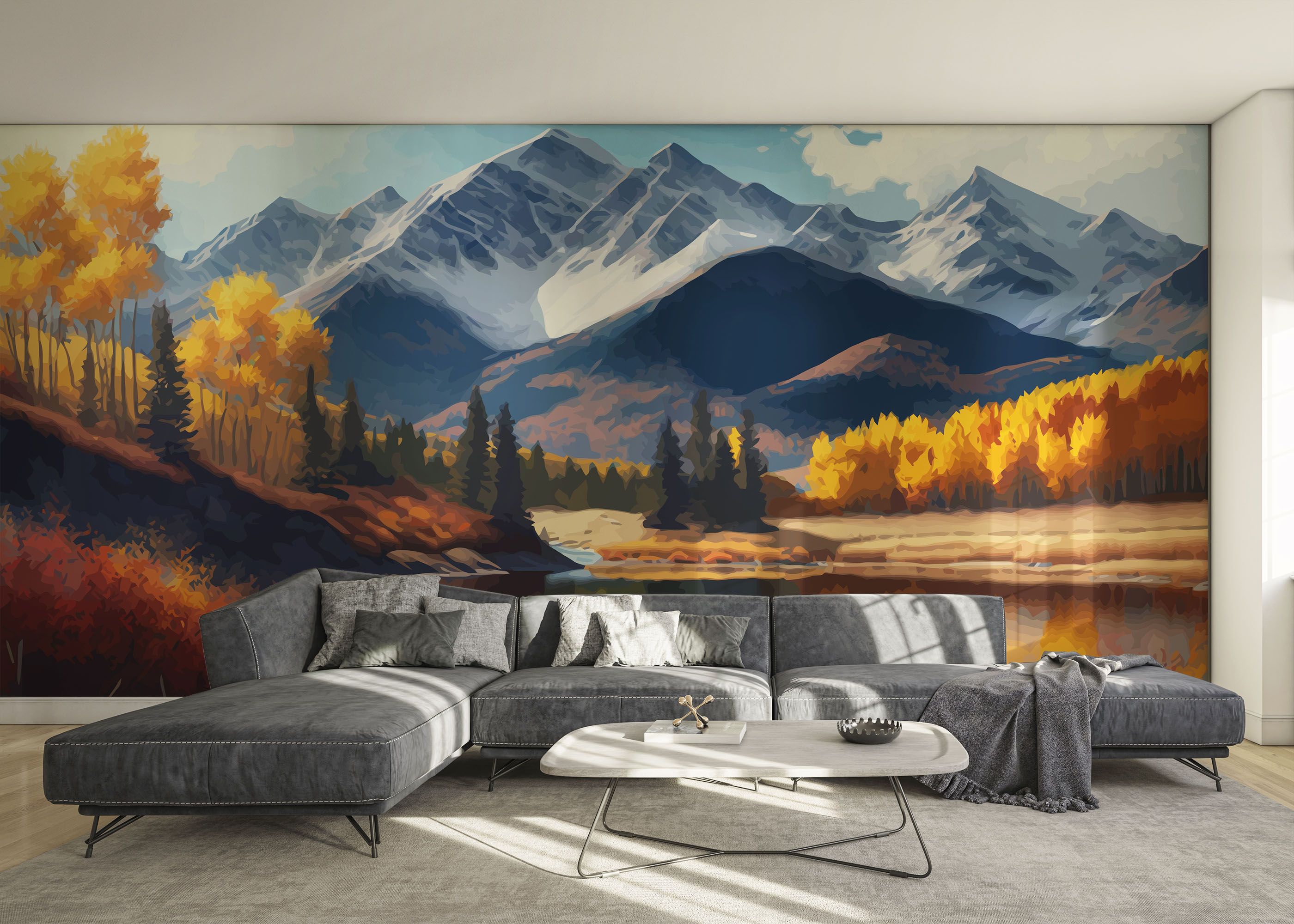 Mountain Autumn Tree mockup 0