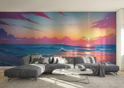 Pink Sunset Ocean mockup 0