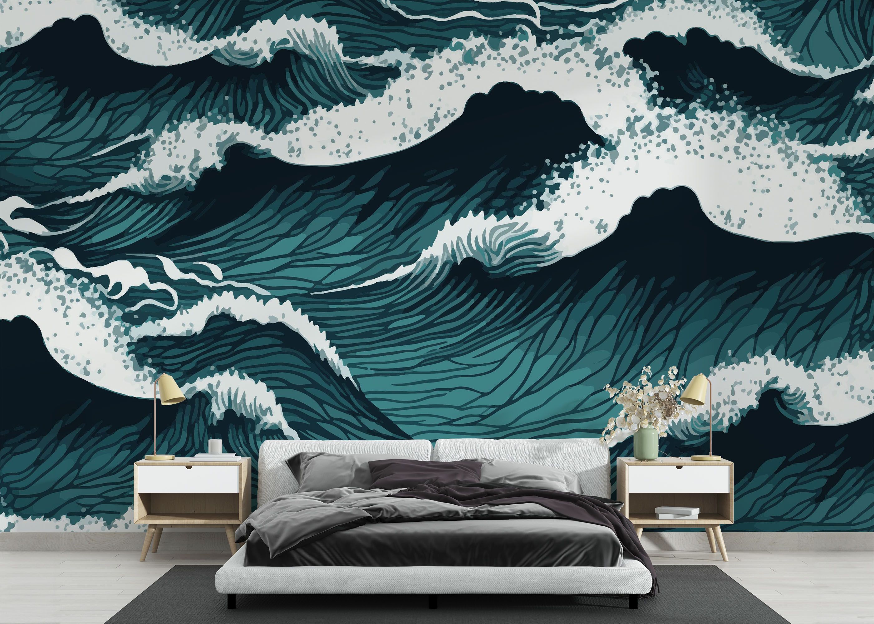 Dark Green Wave mockup 3