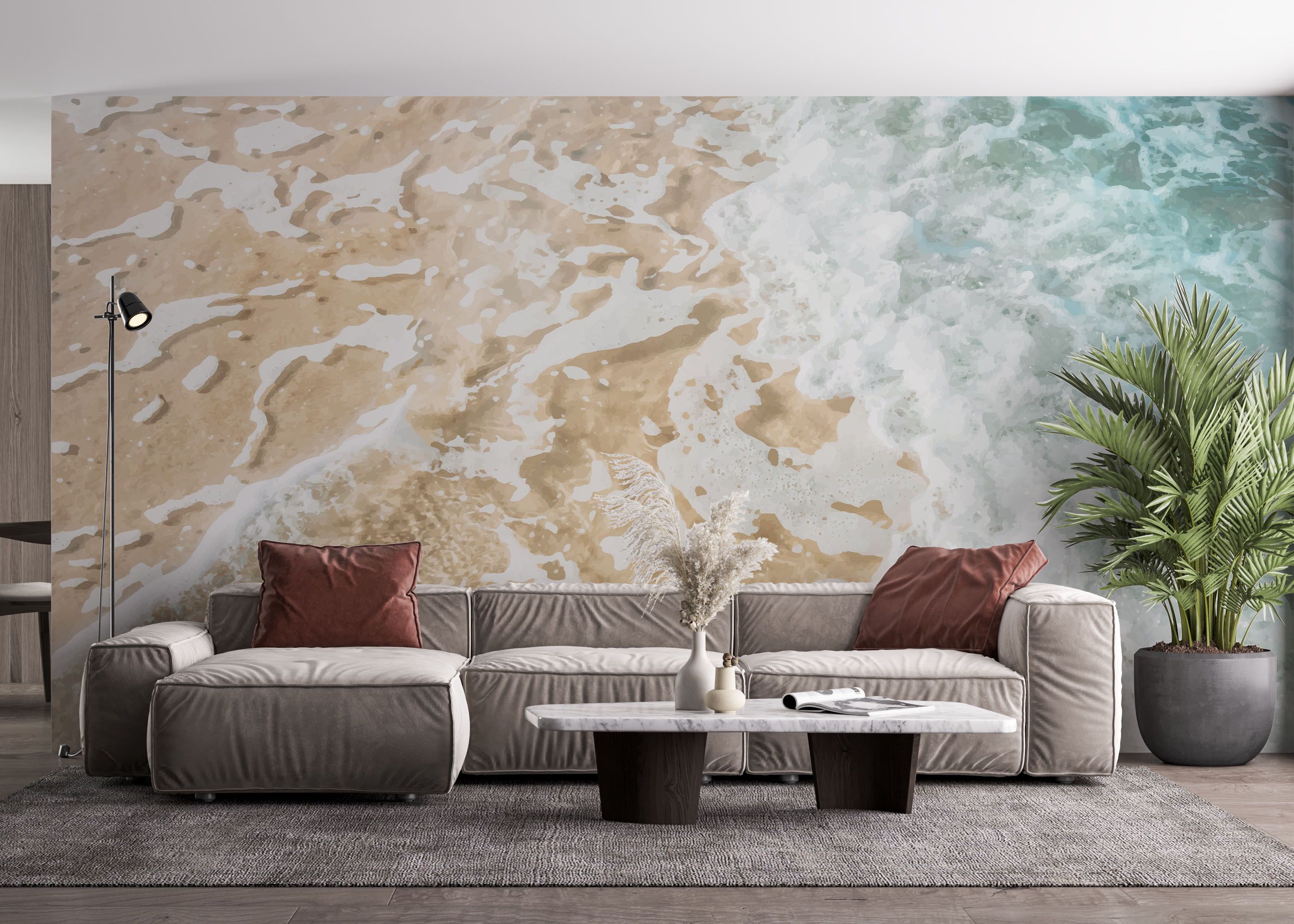 Blue Cream Beach mockup 4