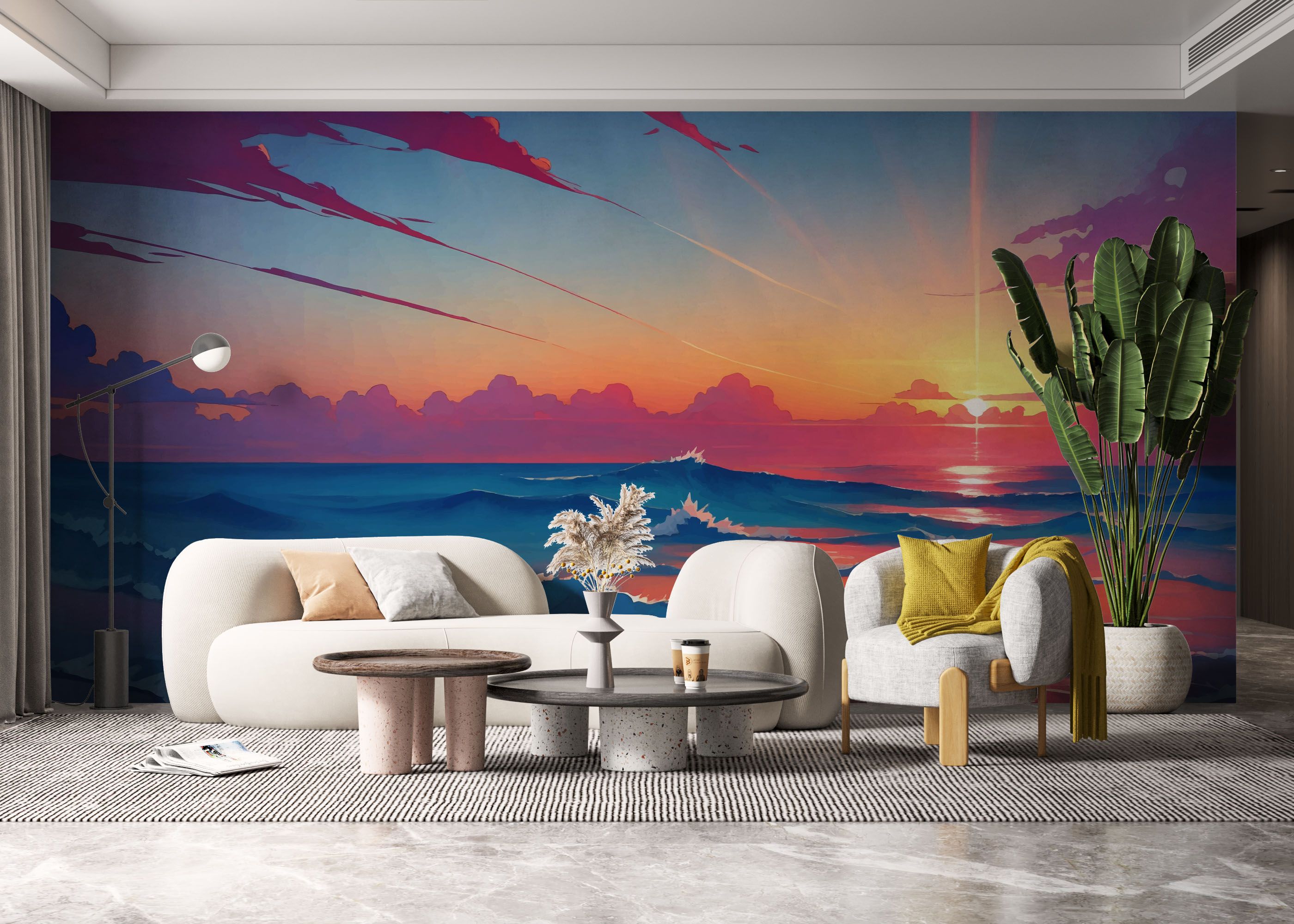 Pink Sunset Ocean mockup 6