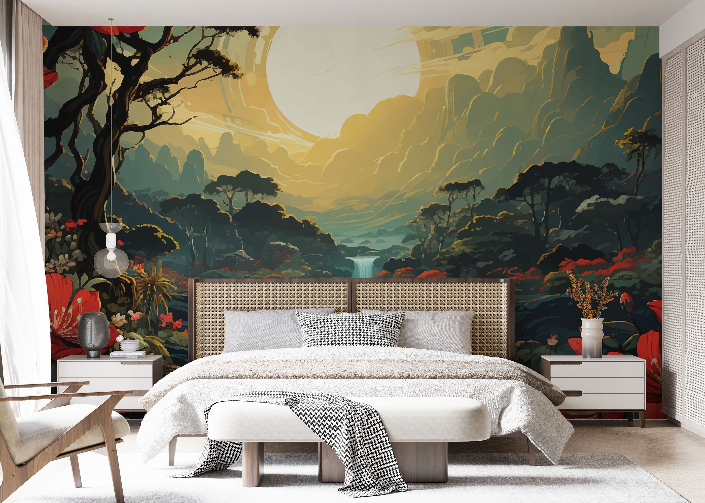 Red Flower Sunset mockup 7