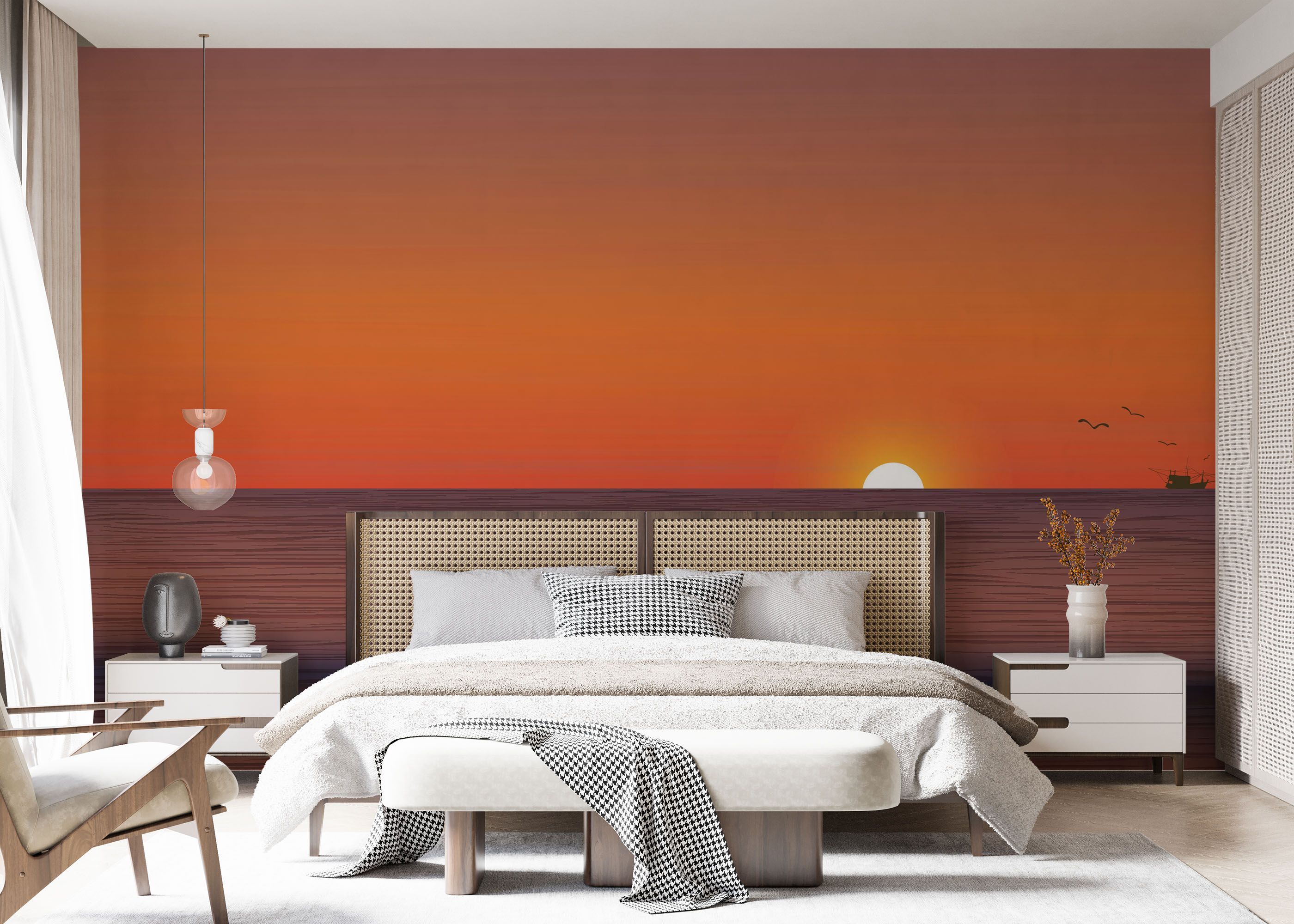 Sunset Green Boat mockup 7