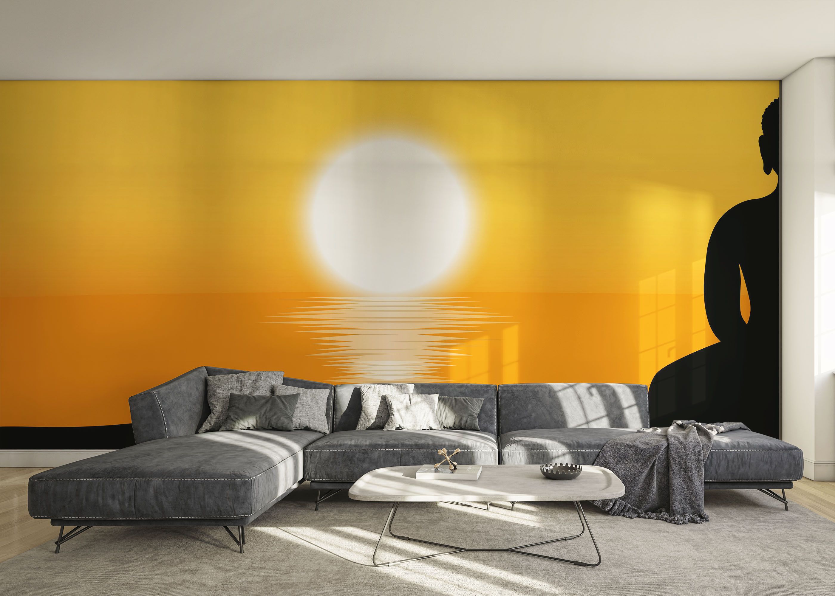 Buddha Sunset Art mockup 0