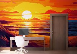 Nice Sunset Cartoon mockup 1
