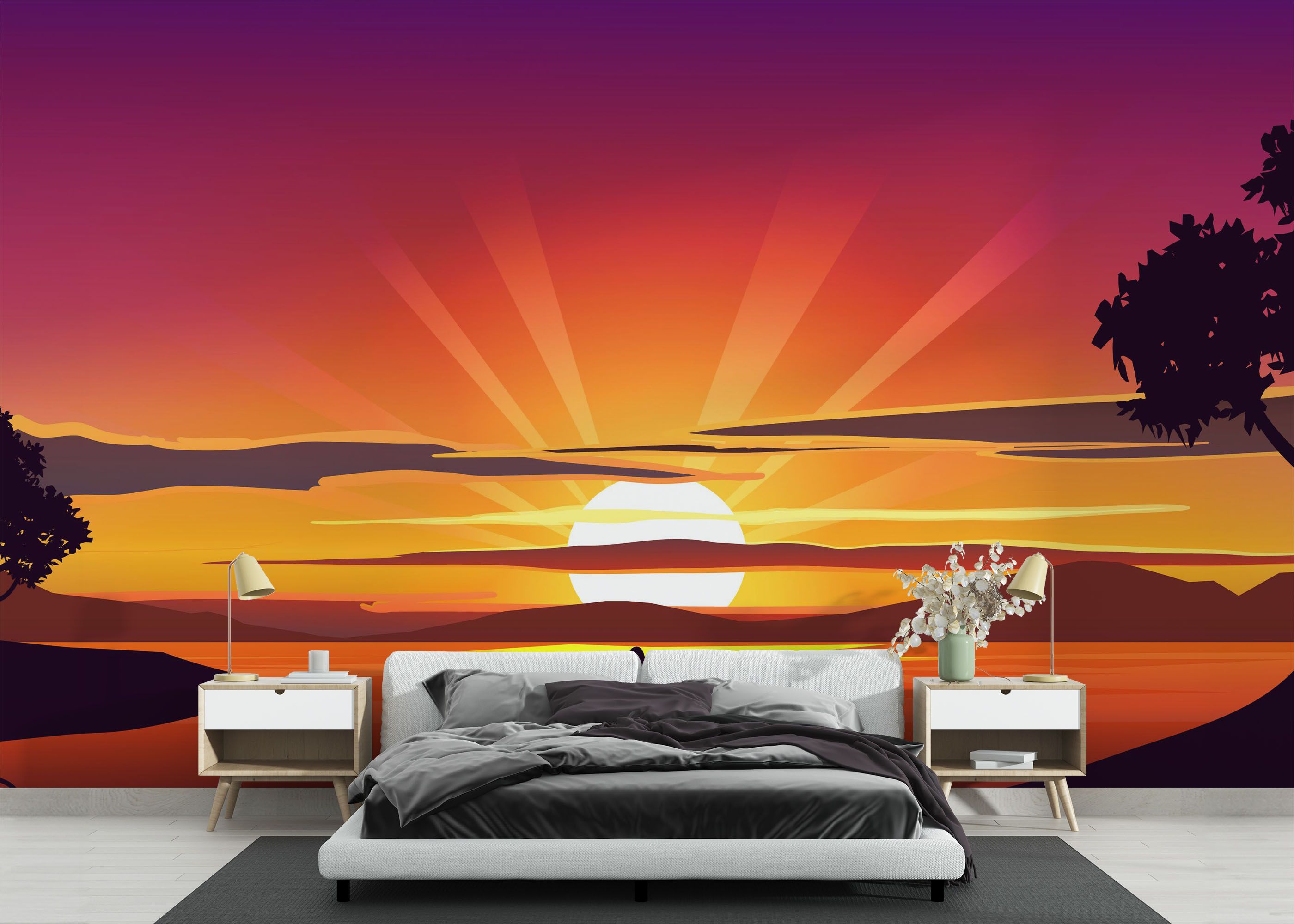 Purple Sunrise Boat mockup 3