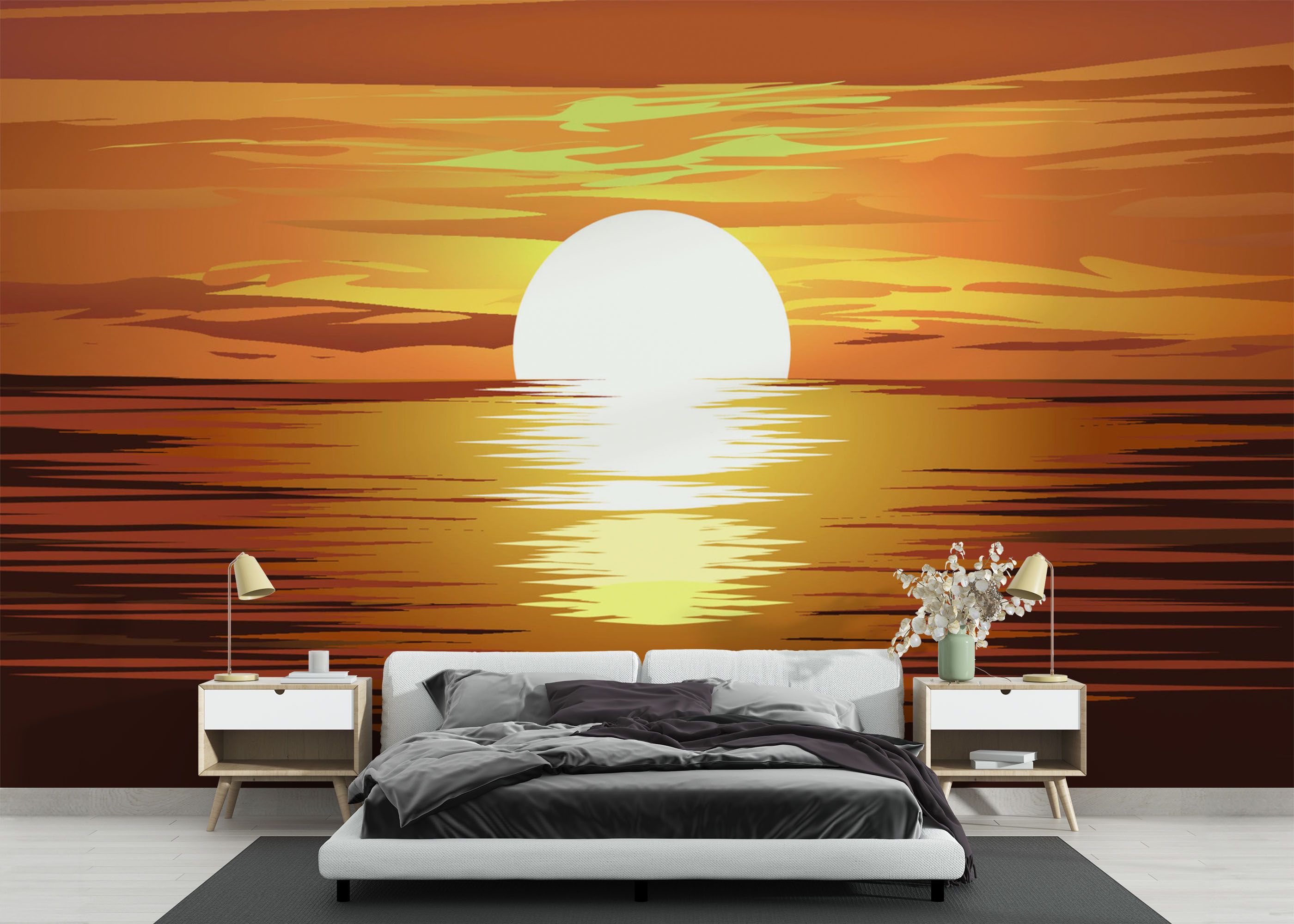 Sunset Brown Ocean mockup 3