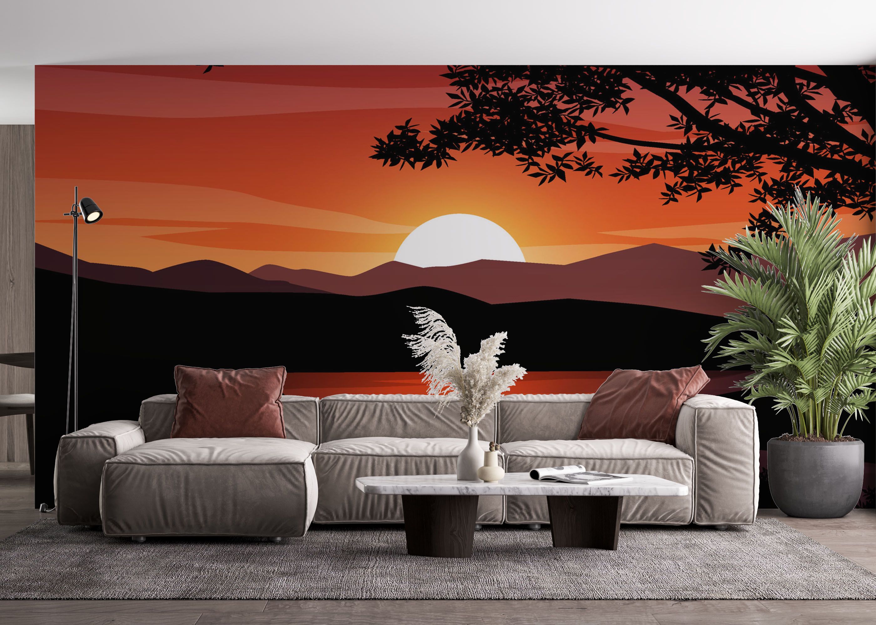 Red Sunset Hill mockup 4