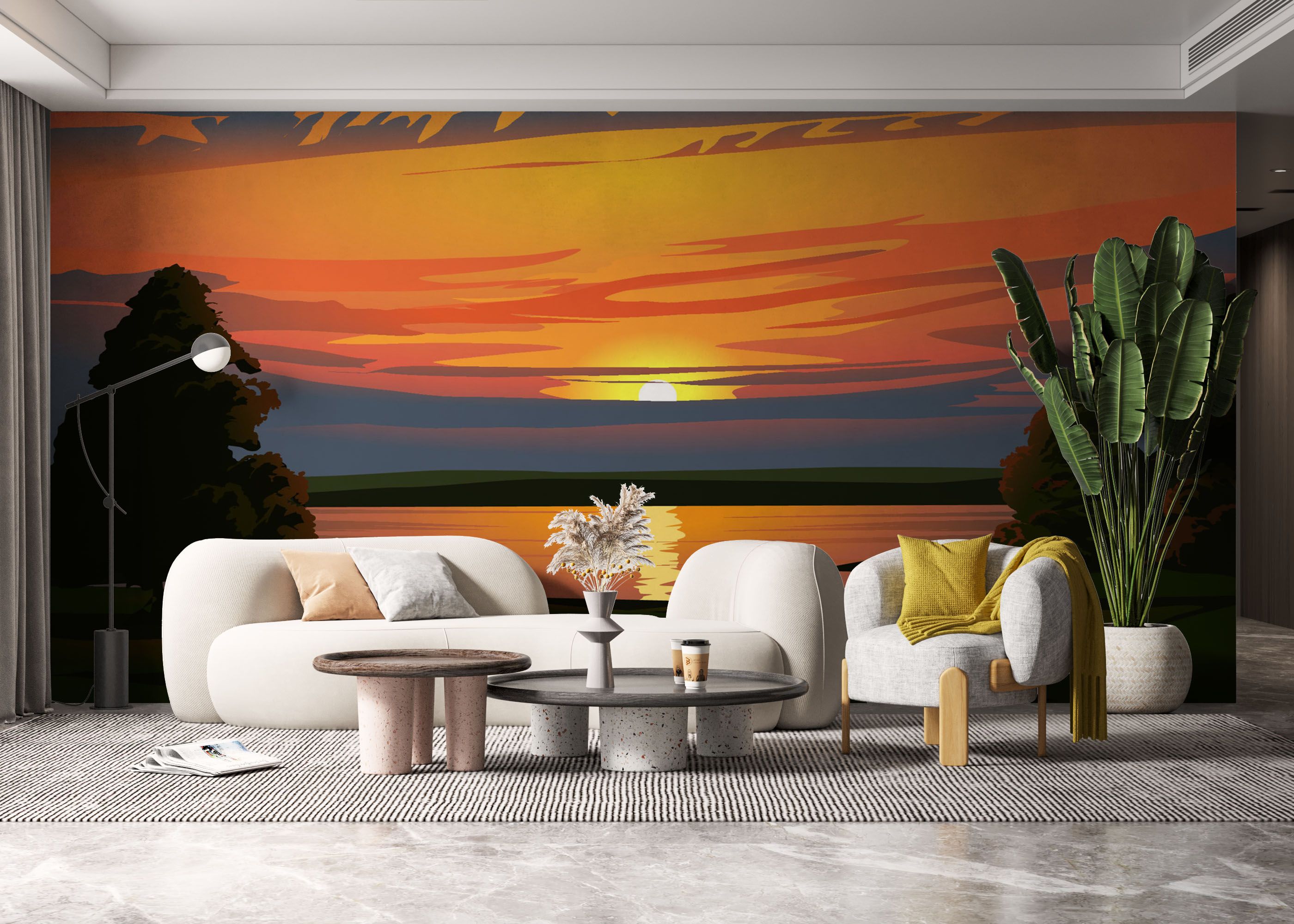 Sunrise Green Tree mockup 6