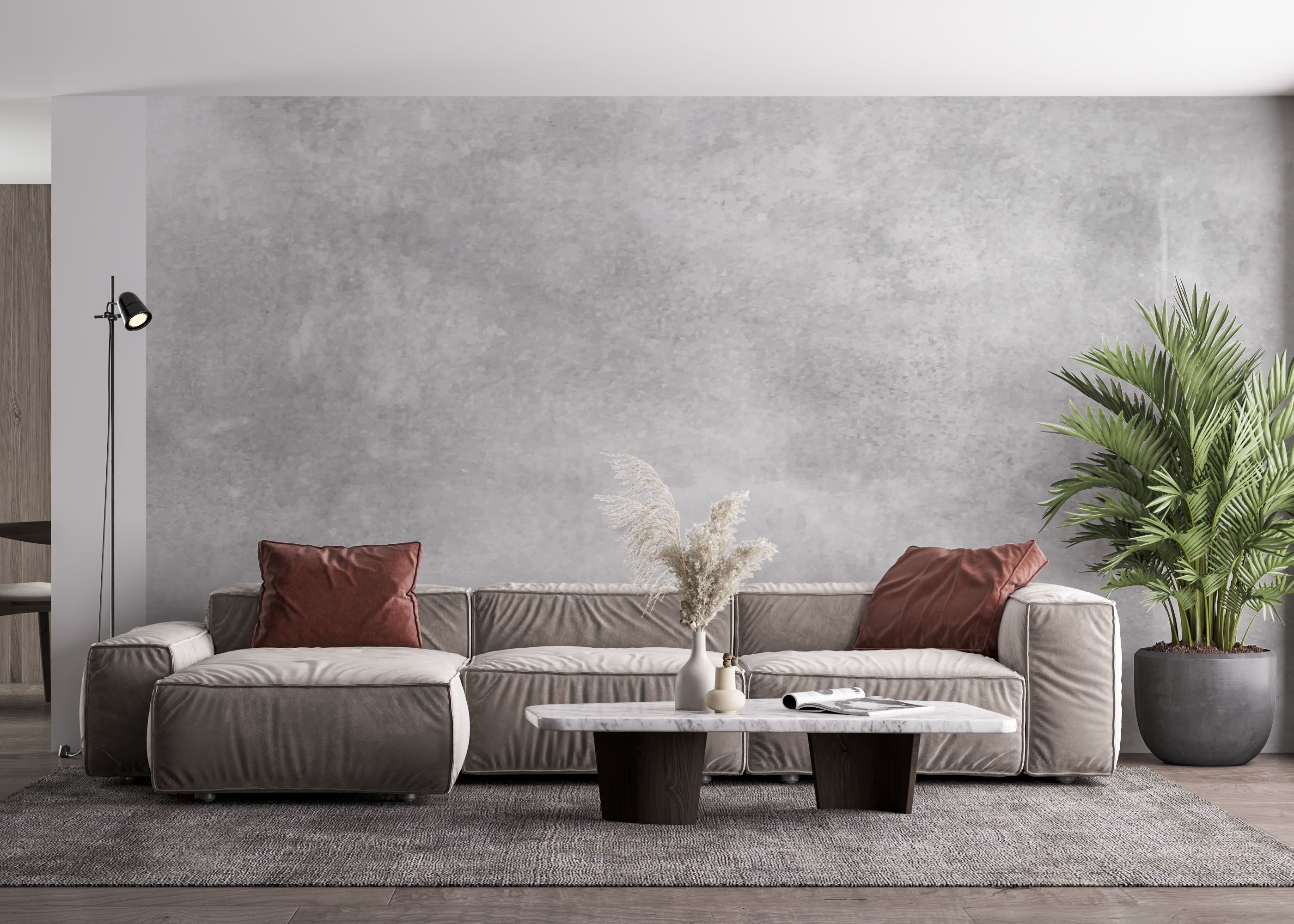 Finished Concrete Wall mockup 4