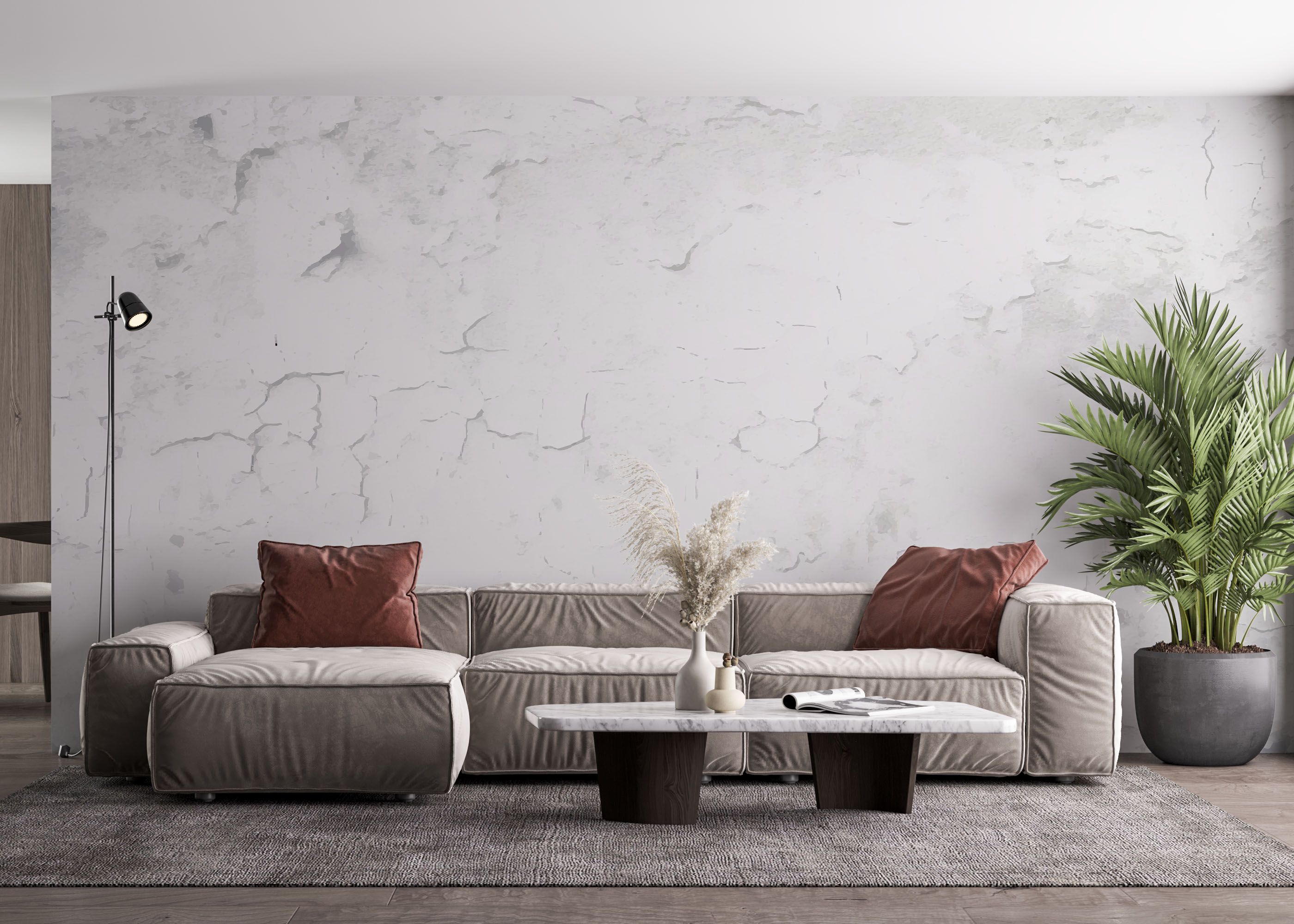 Grey Concrete Crack mockup 4