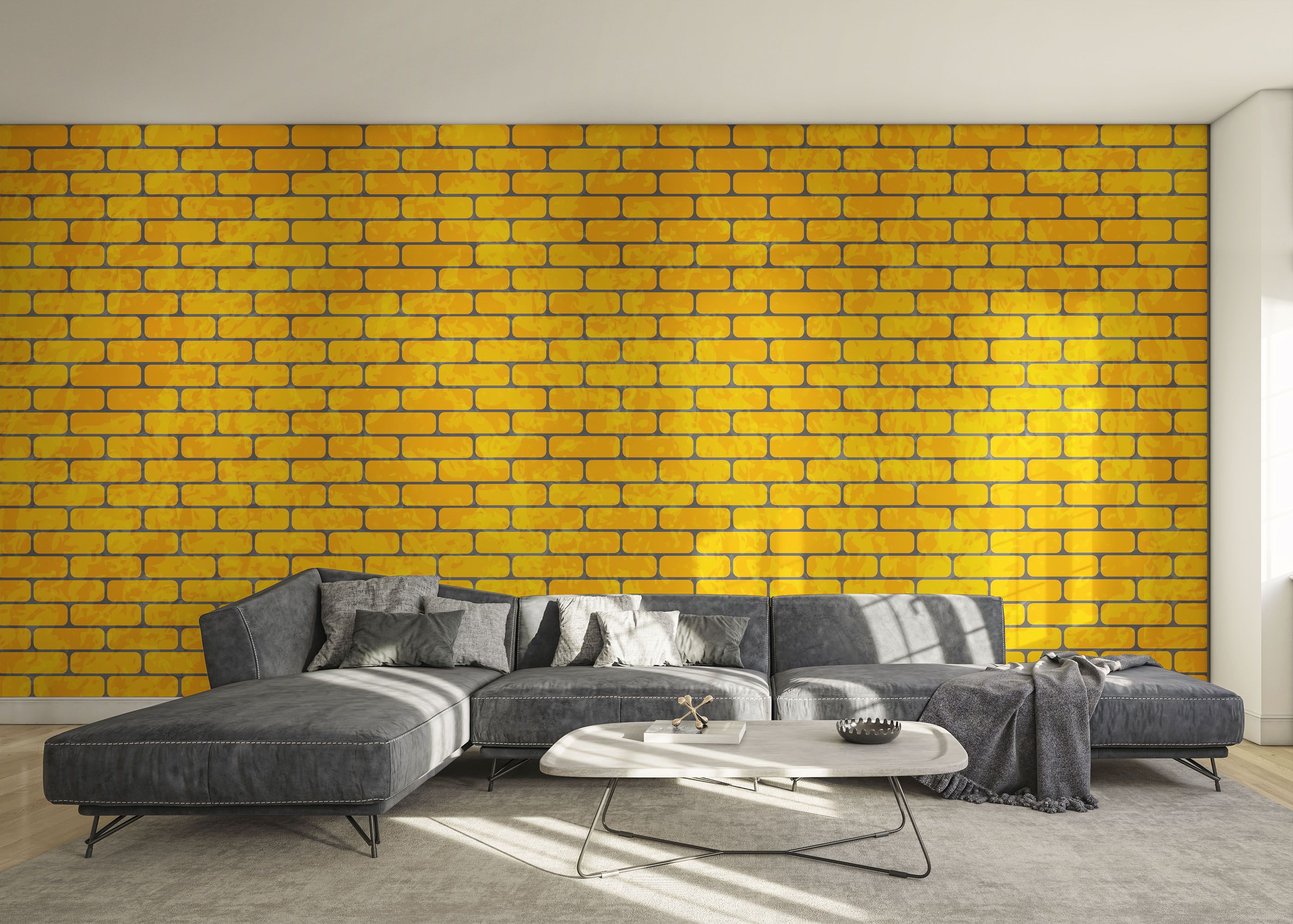 Gold Color Brick mockup 0