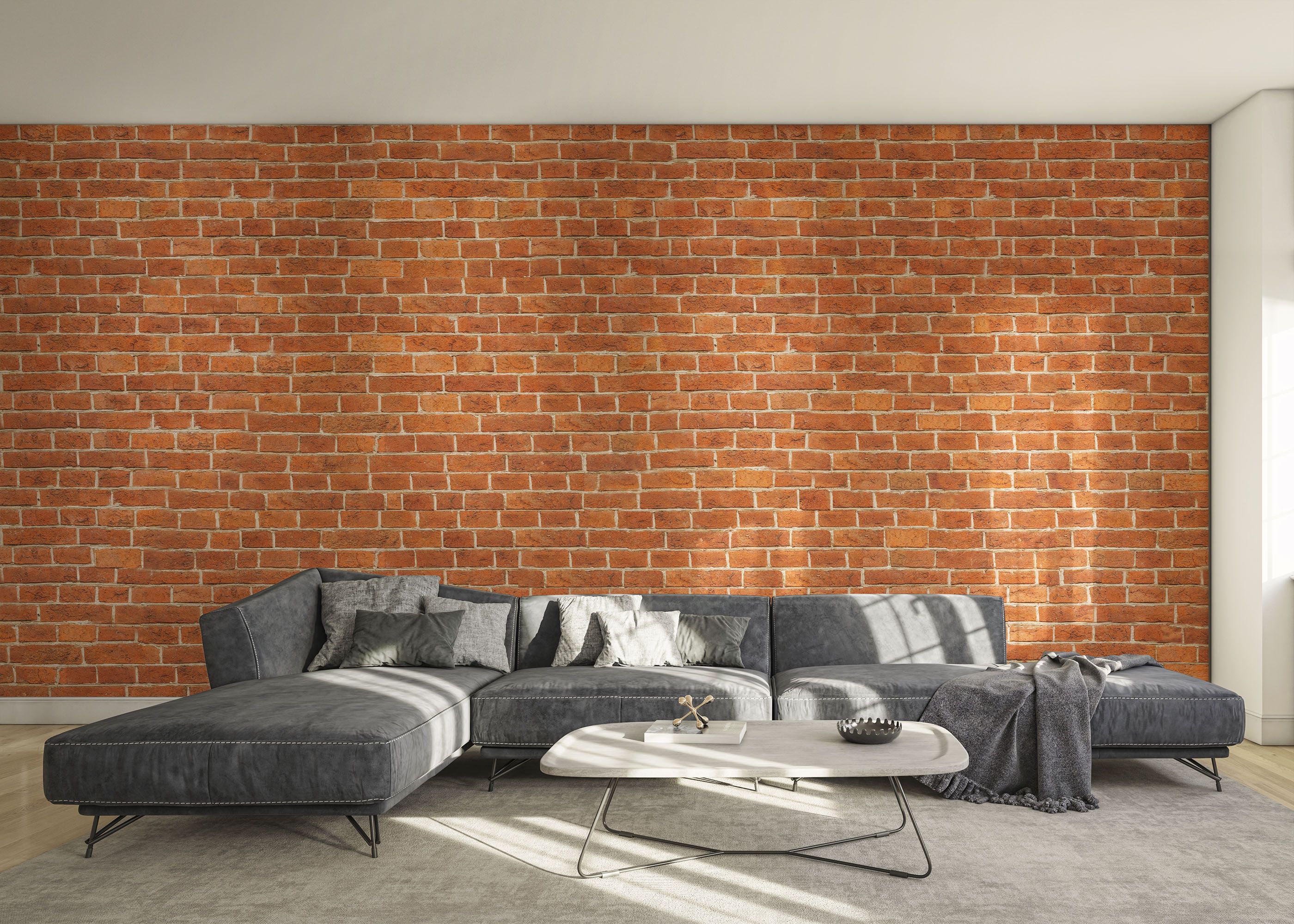 Orange Brick Wall mockup 0