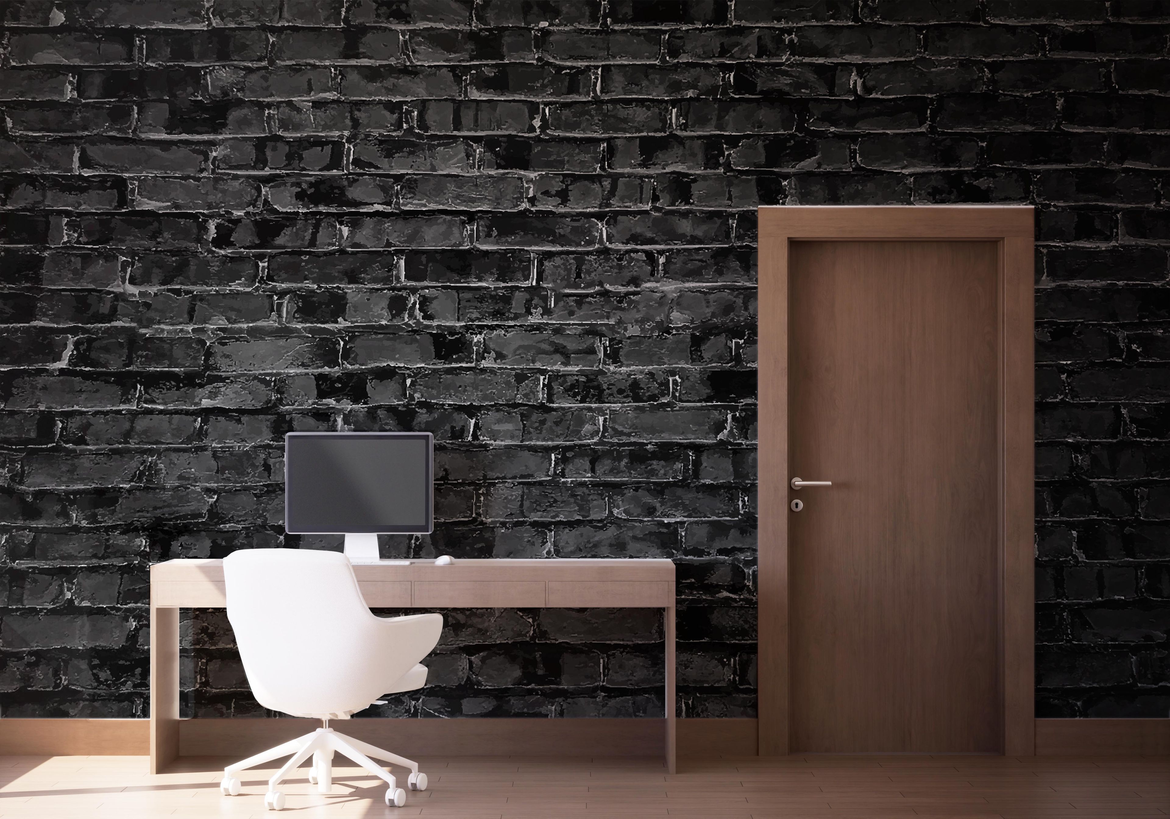 Black Color Brick mockup 1