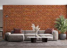 Orange Brick Wall mockup 4