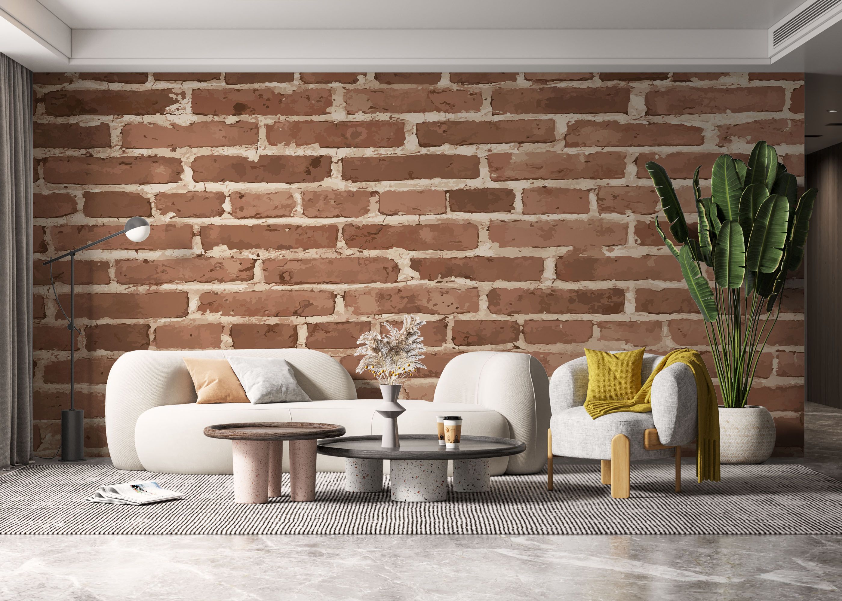 Dark Cream Brick mockup 6