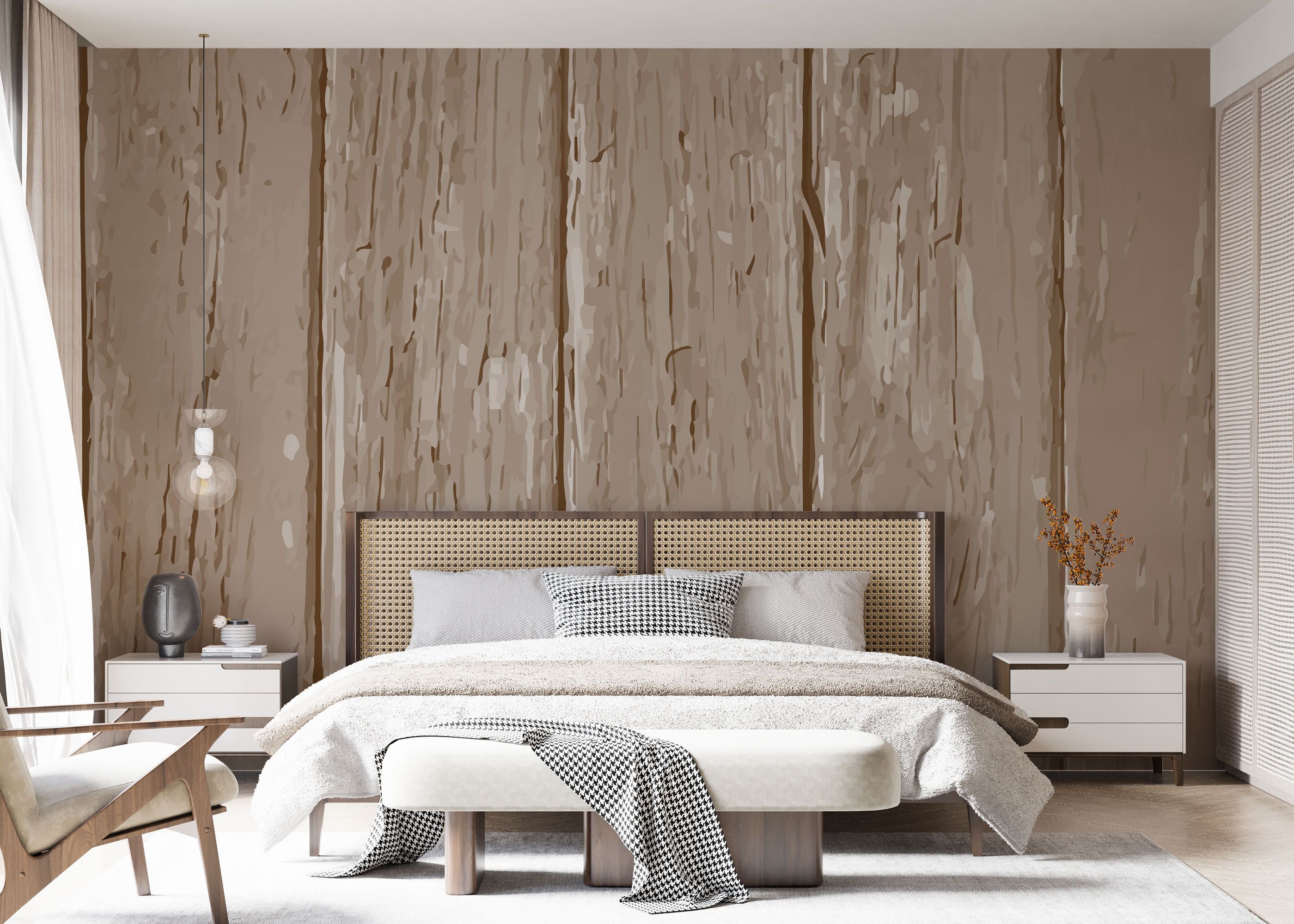 Cream Wooden Wall mockup 7
