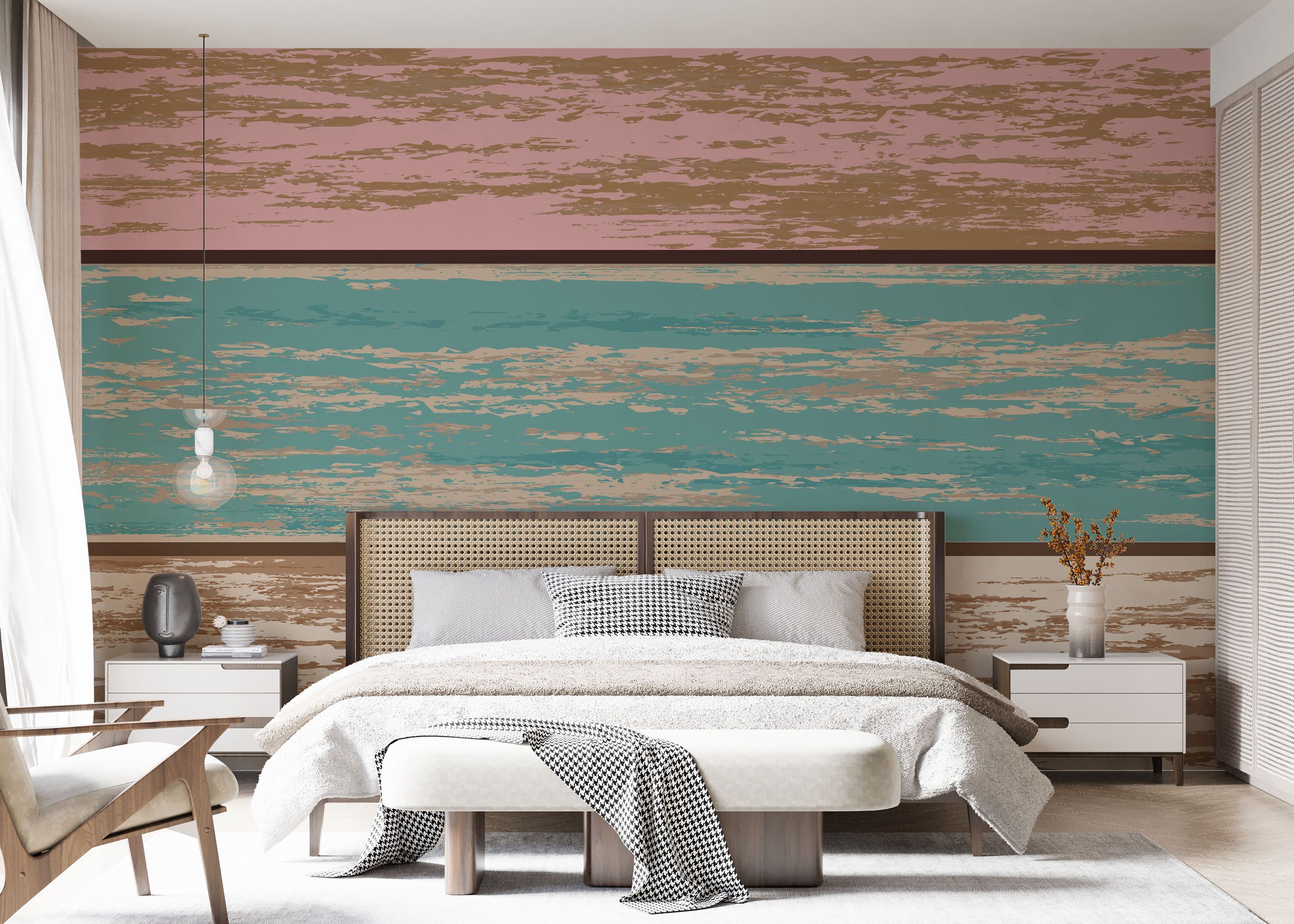 Pink Blue Wood mockup 7