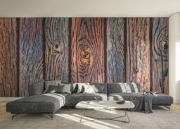 Colorful Wood Wall mockup 0